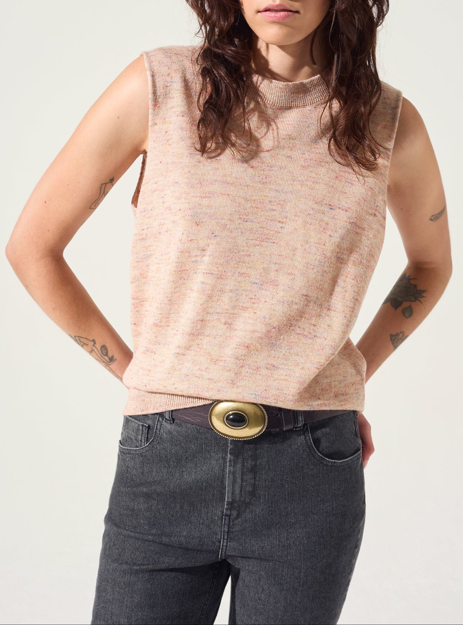 Ärmelloser Pullover