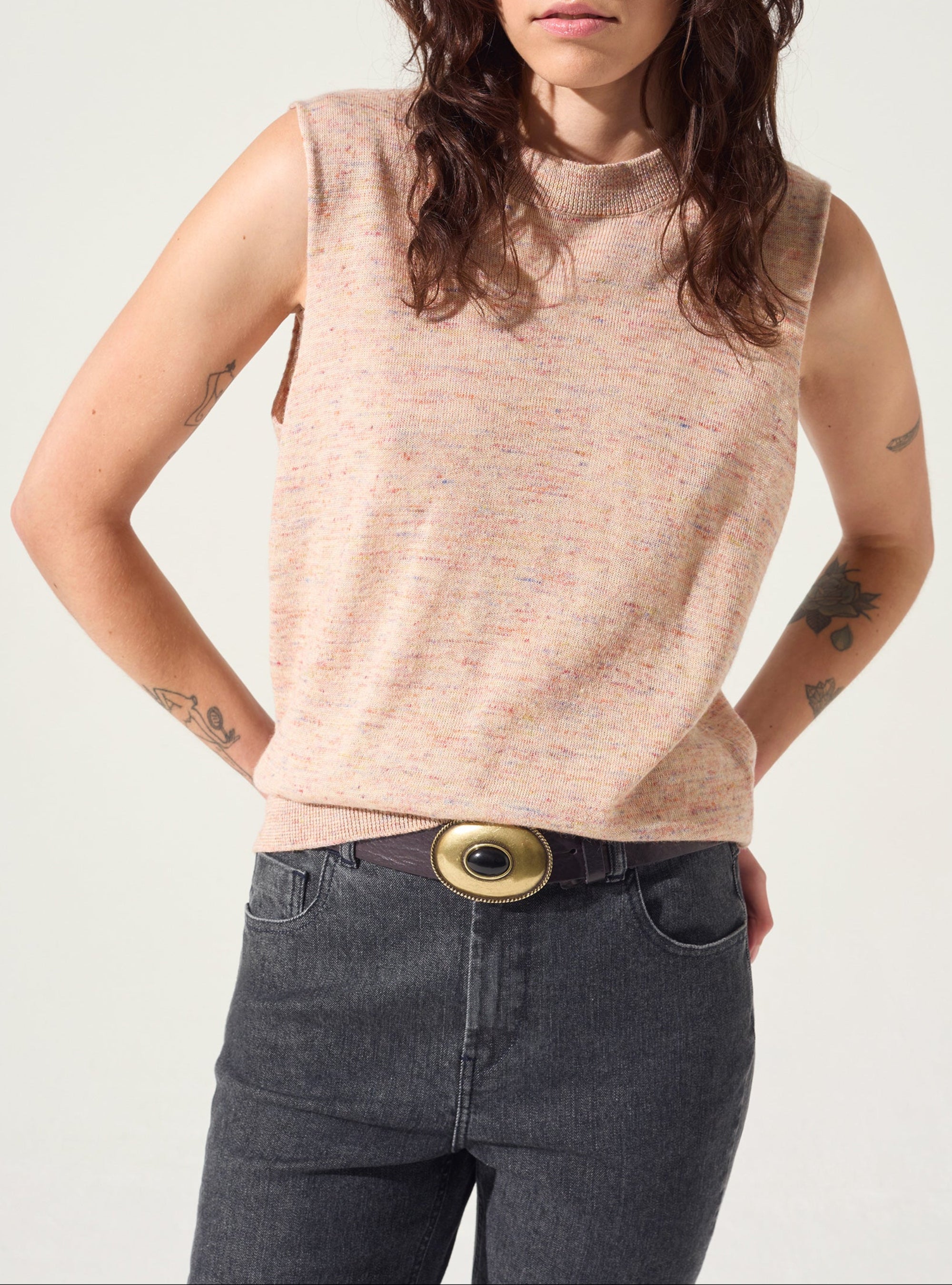 Pull Sans Manches acoté