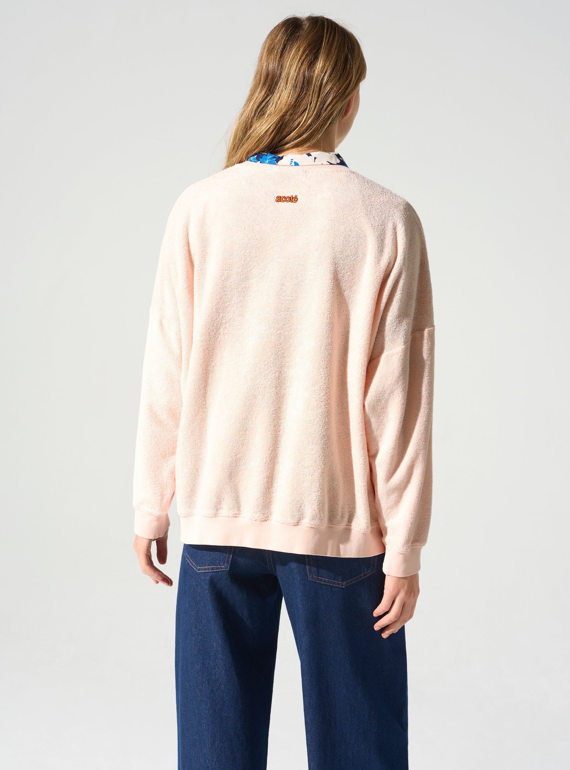 Sweatshirt éponge acoté