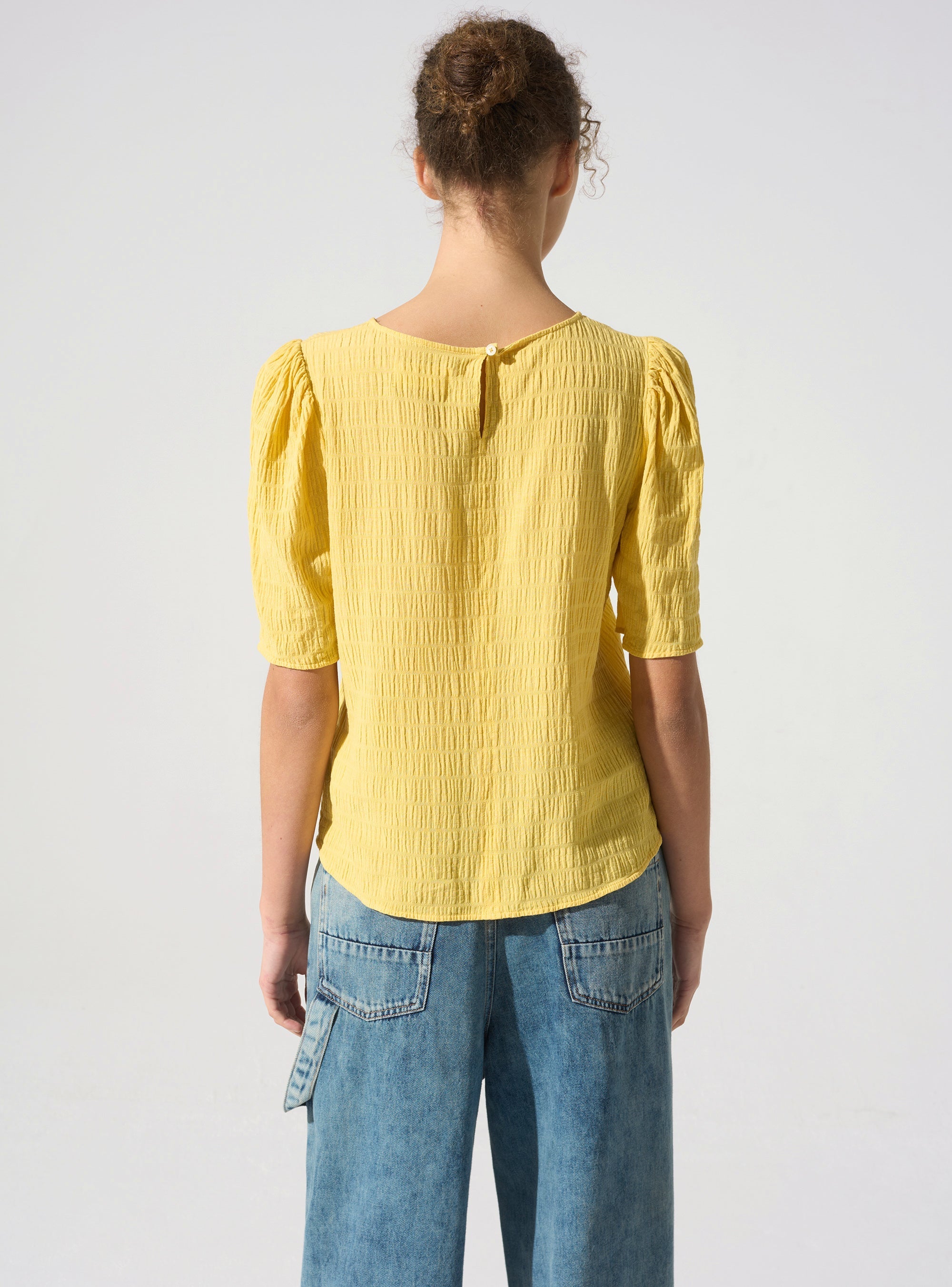 Blouse manches 3/4 acoté