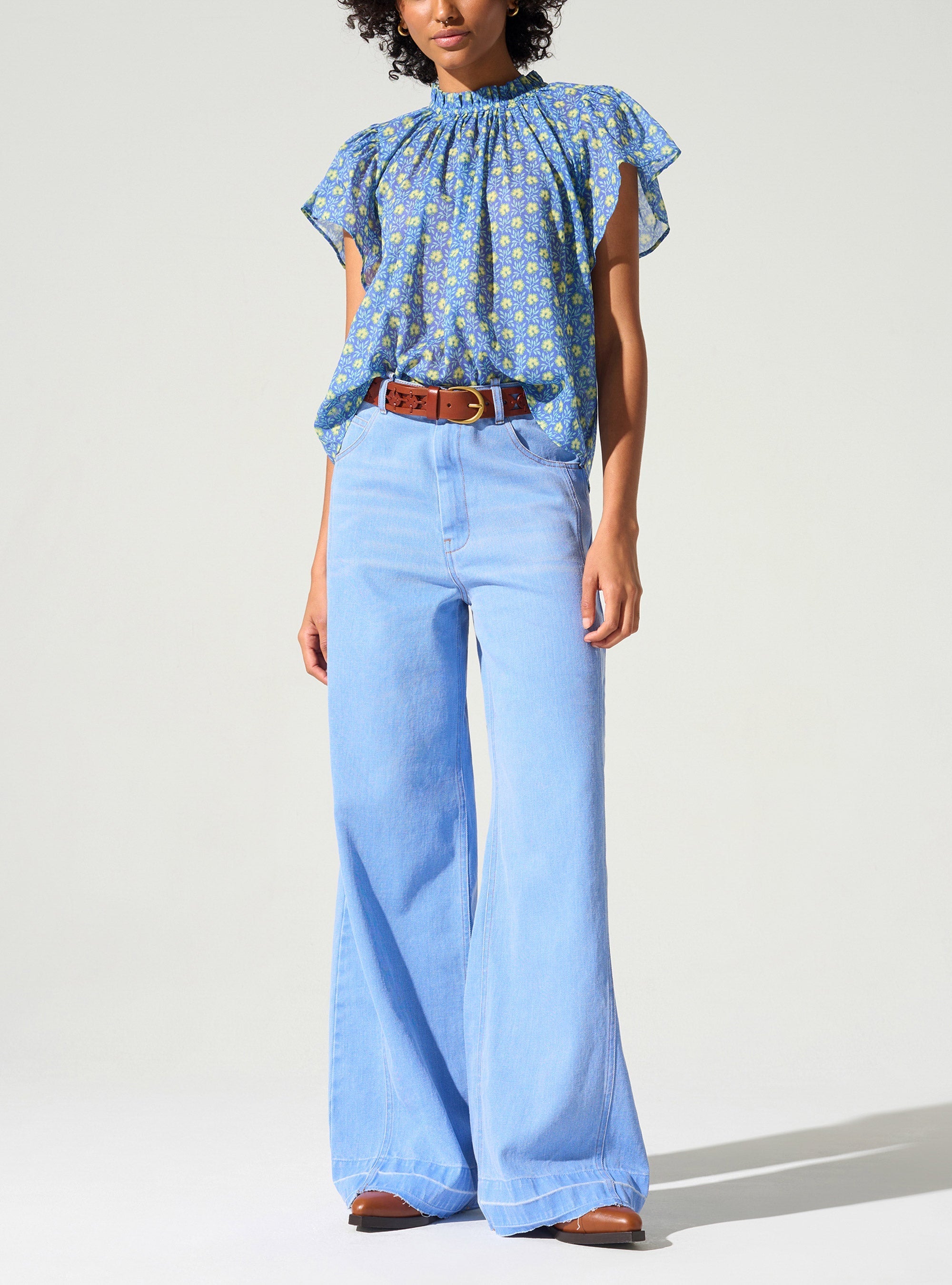 Blouse bohème imprimée acoté