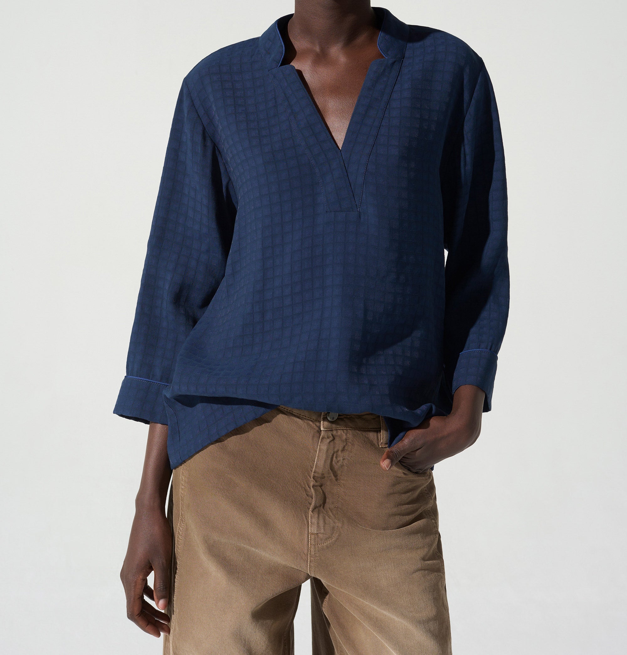 Blouse droite acoté