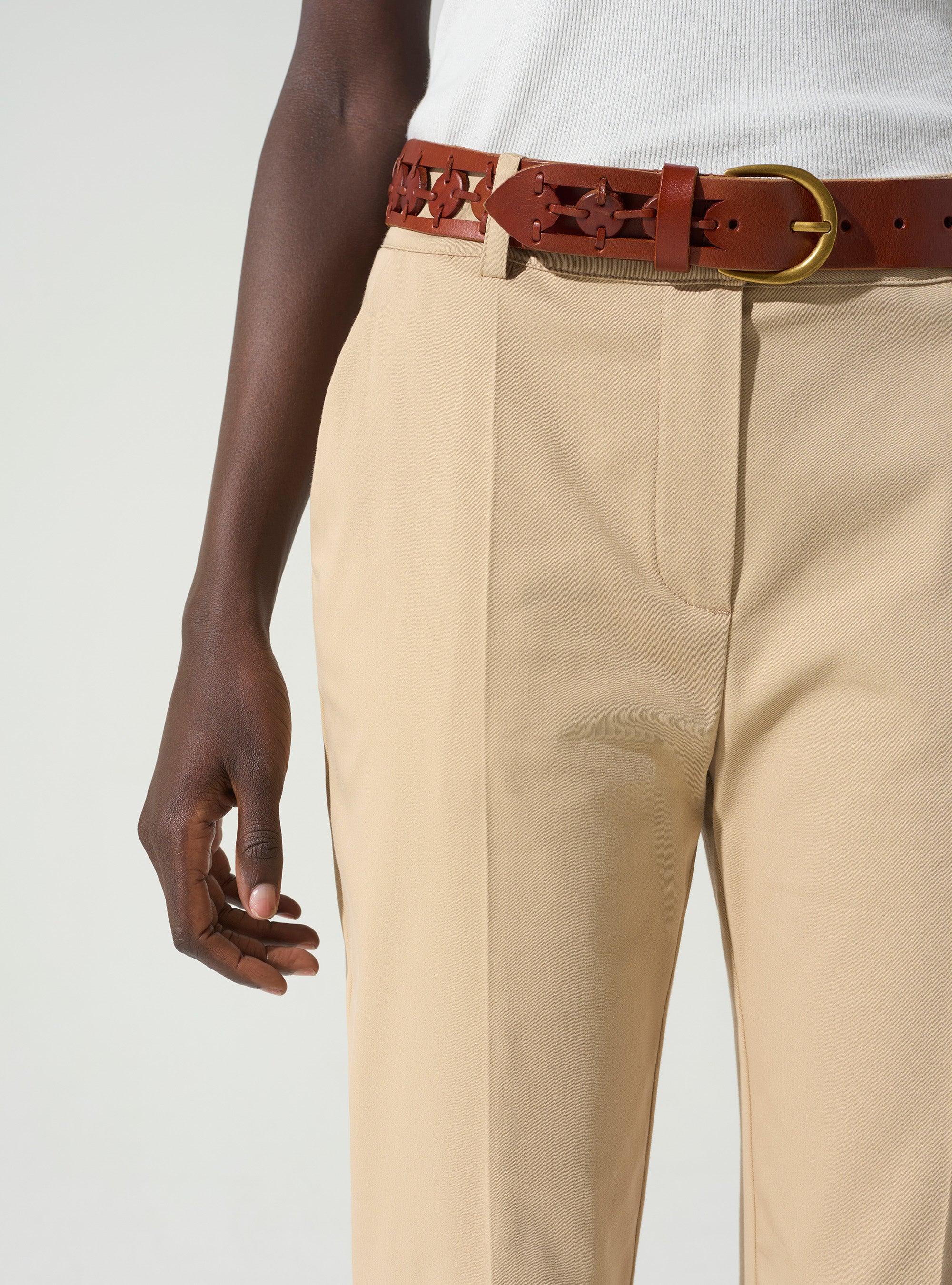 Pantalon cigarette acoté
