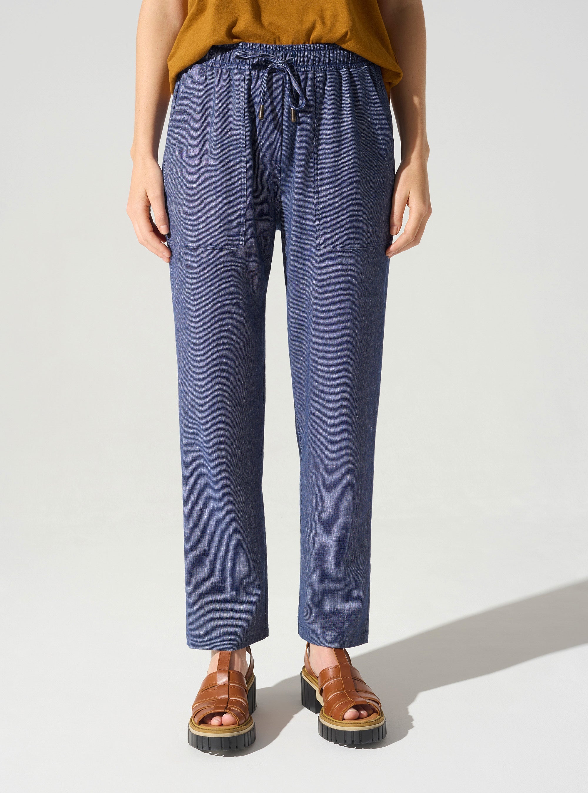 Pantalon décontracté acoté