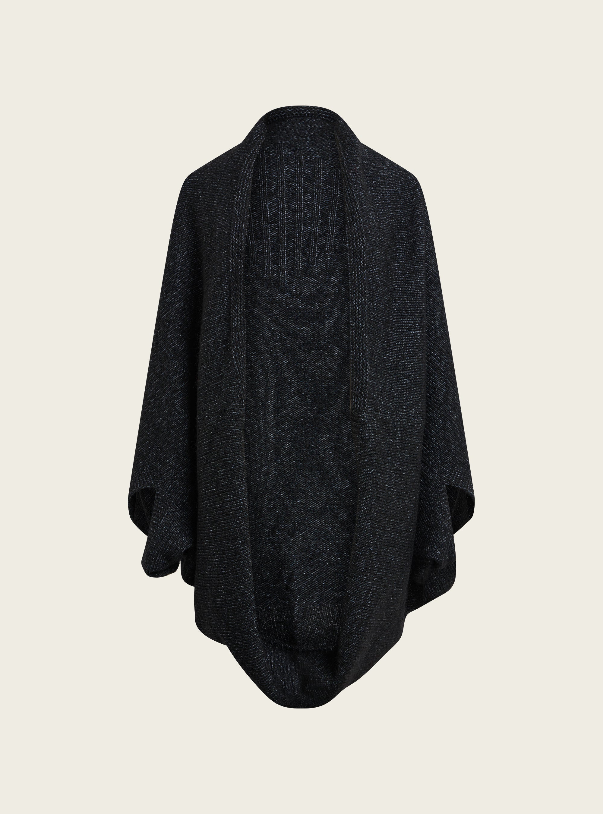 Cardigan sans manches en laine et coton acoté