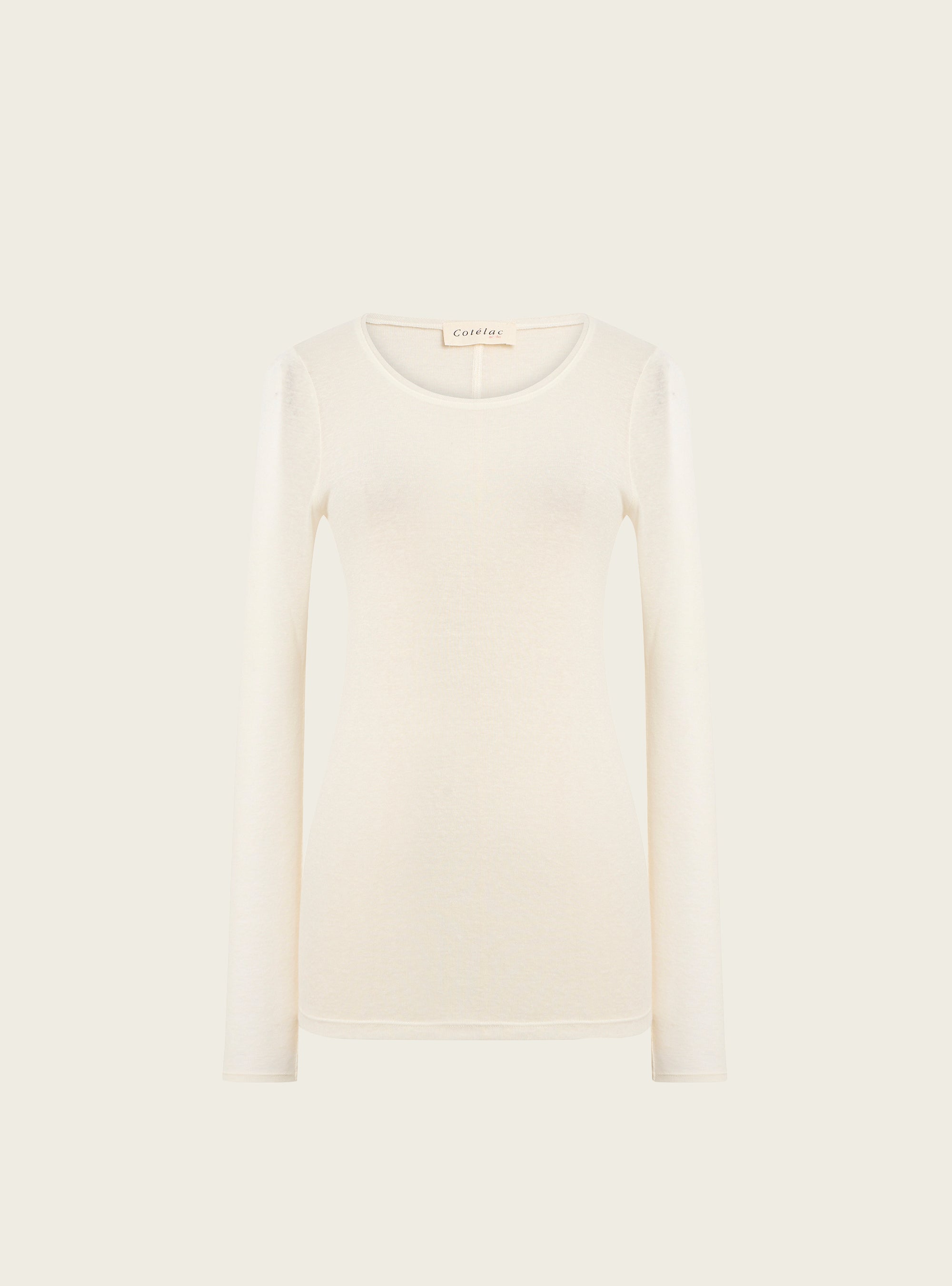 T-shirt manches longues en jersey Lyocell acoté