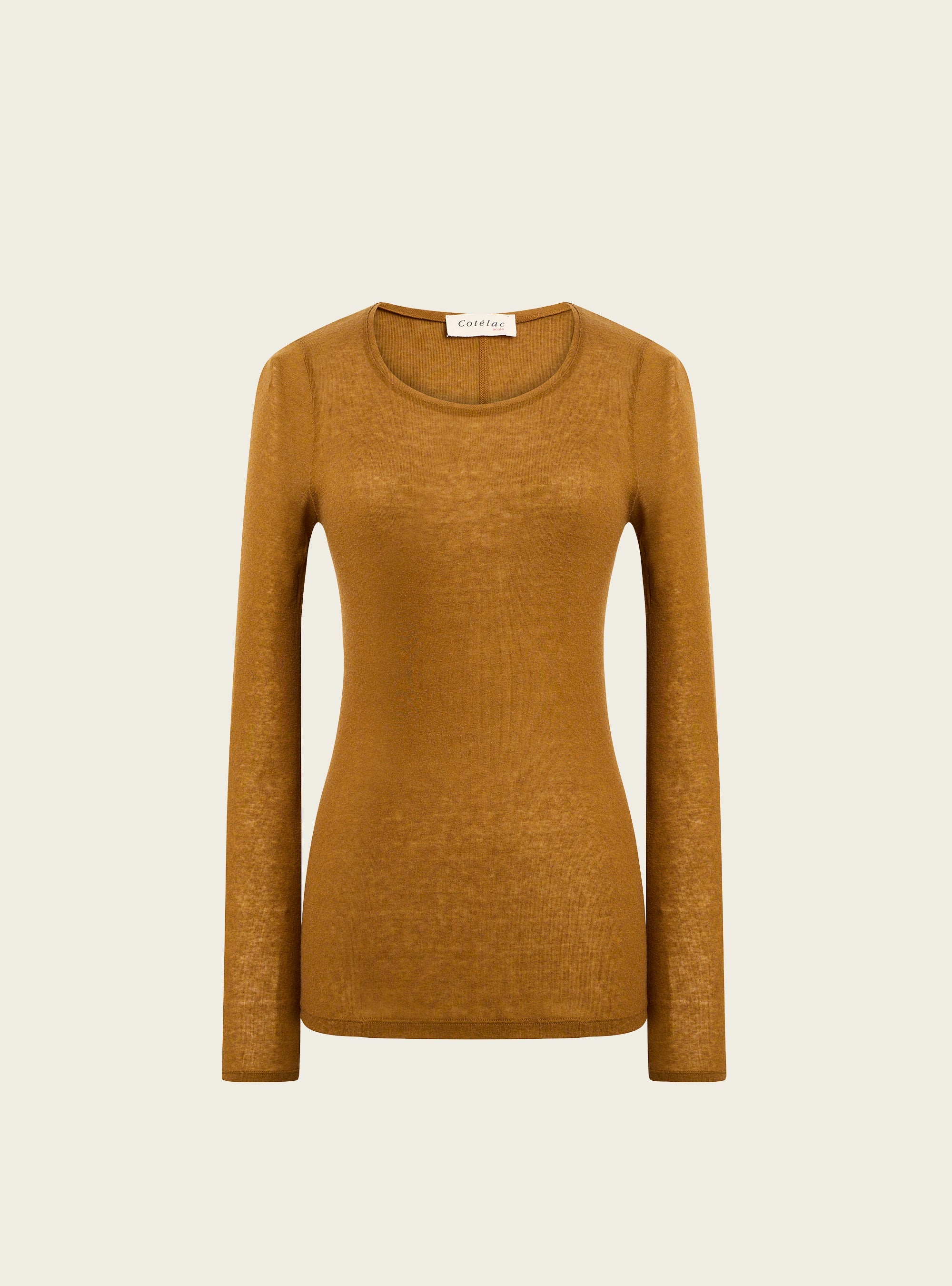 T-shirt manches longues en jersey Lyocell acoté