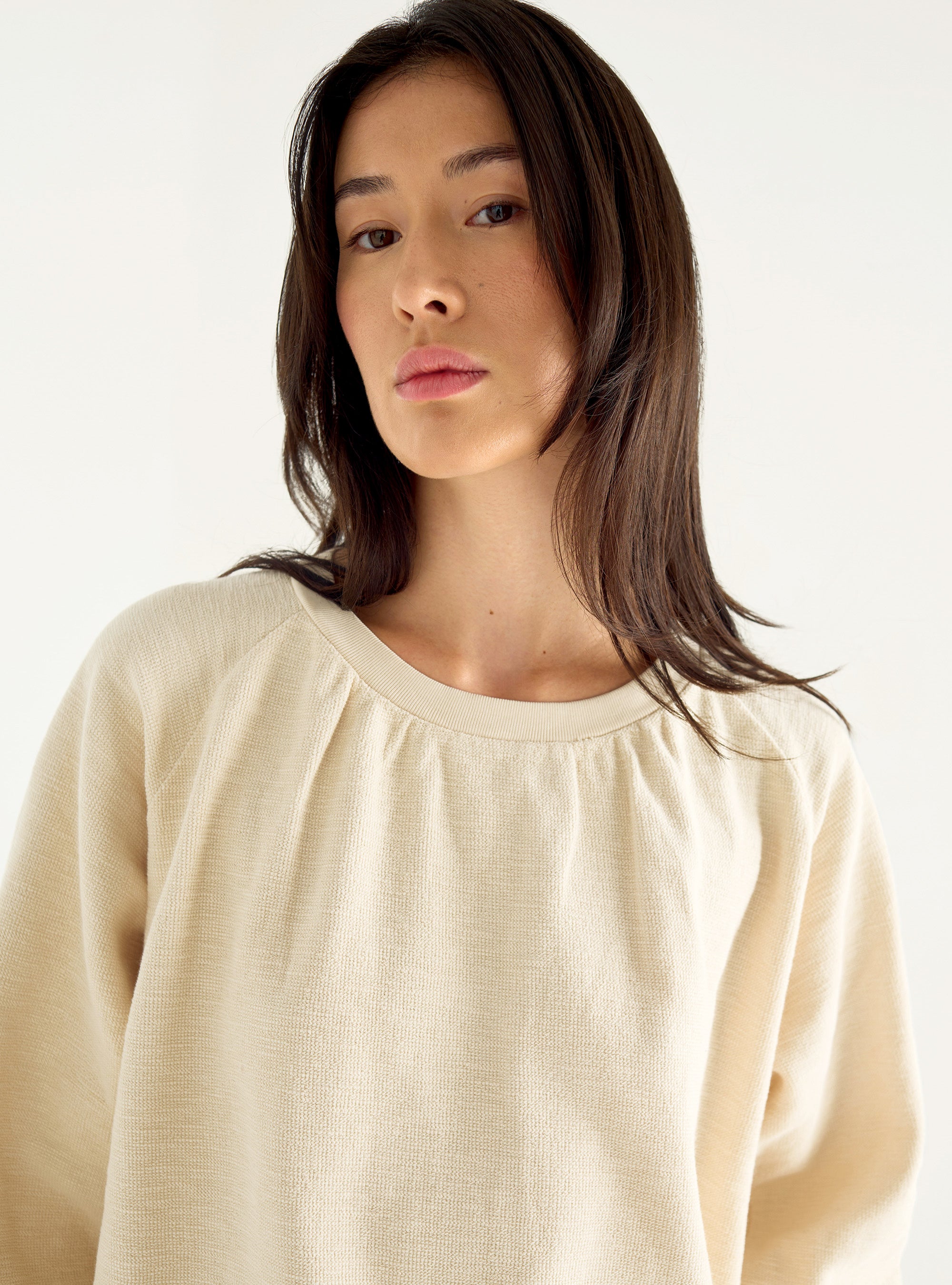 Sweatshirt aus geflammter Baumwolle