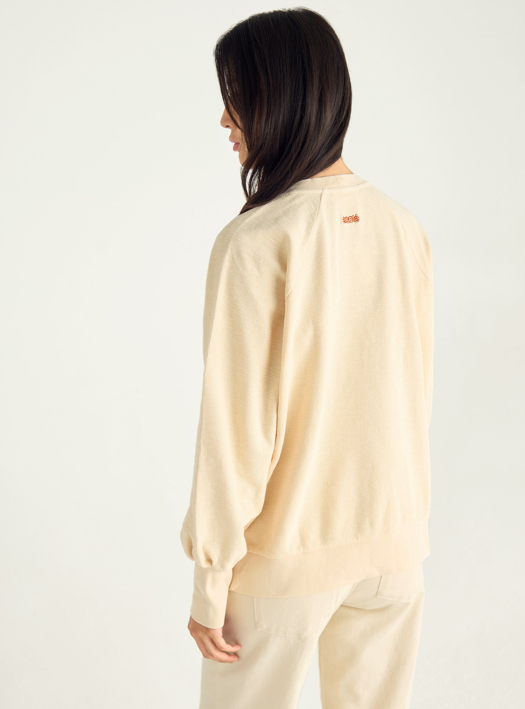 Sweatshirt aus geflammter Baumwolle