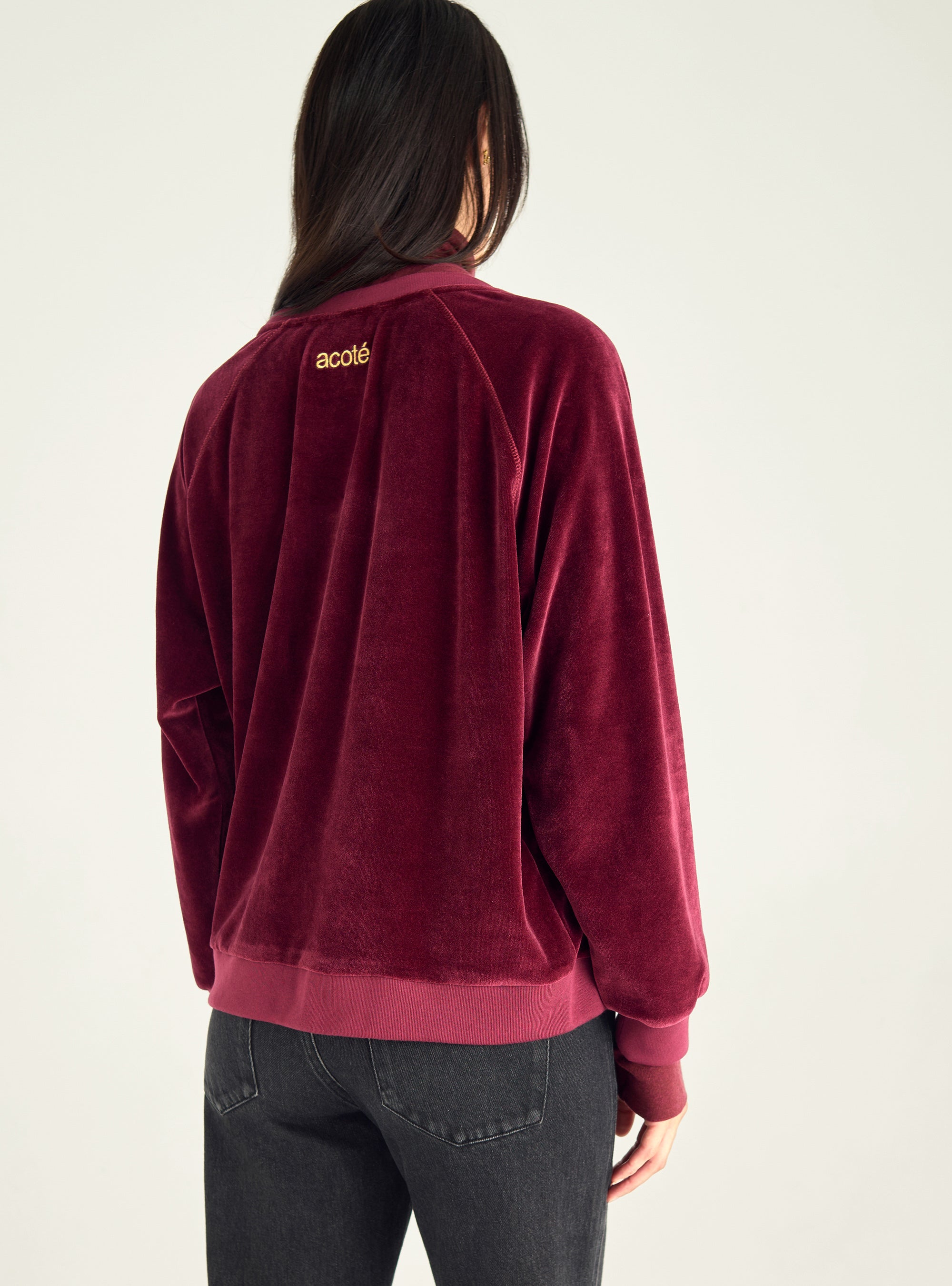 Sweatshirt aus Baumwollsamt