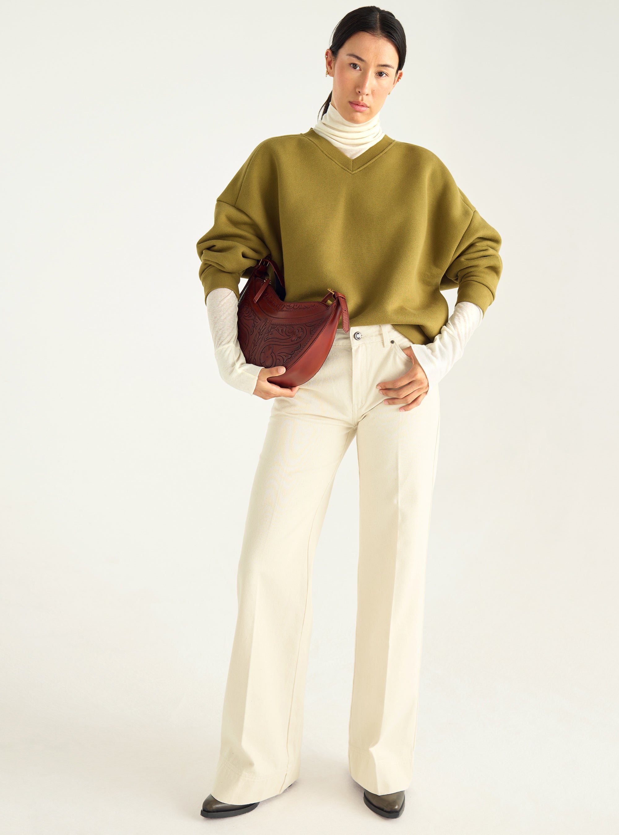 Brushed fleece sweatshirt