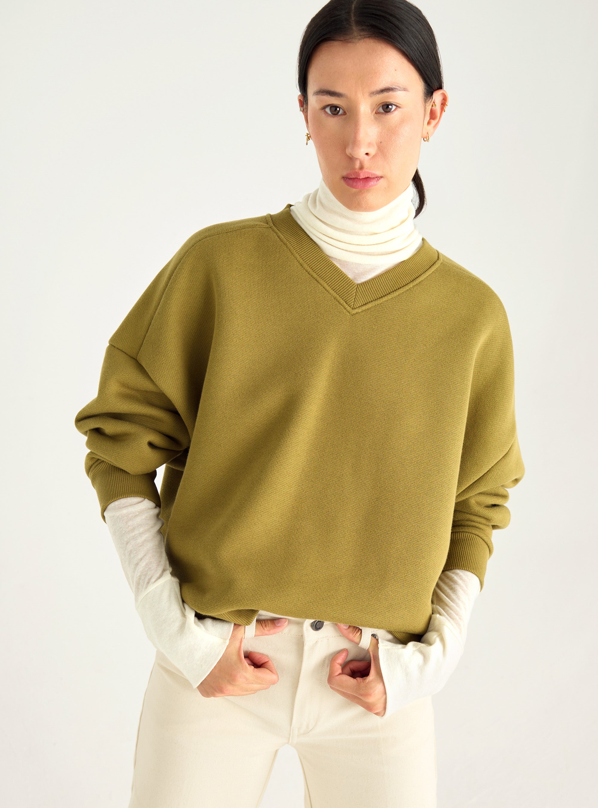 Brushed fleece sweatshirt