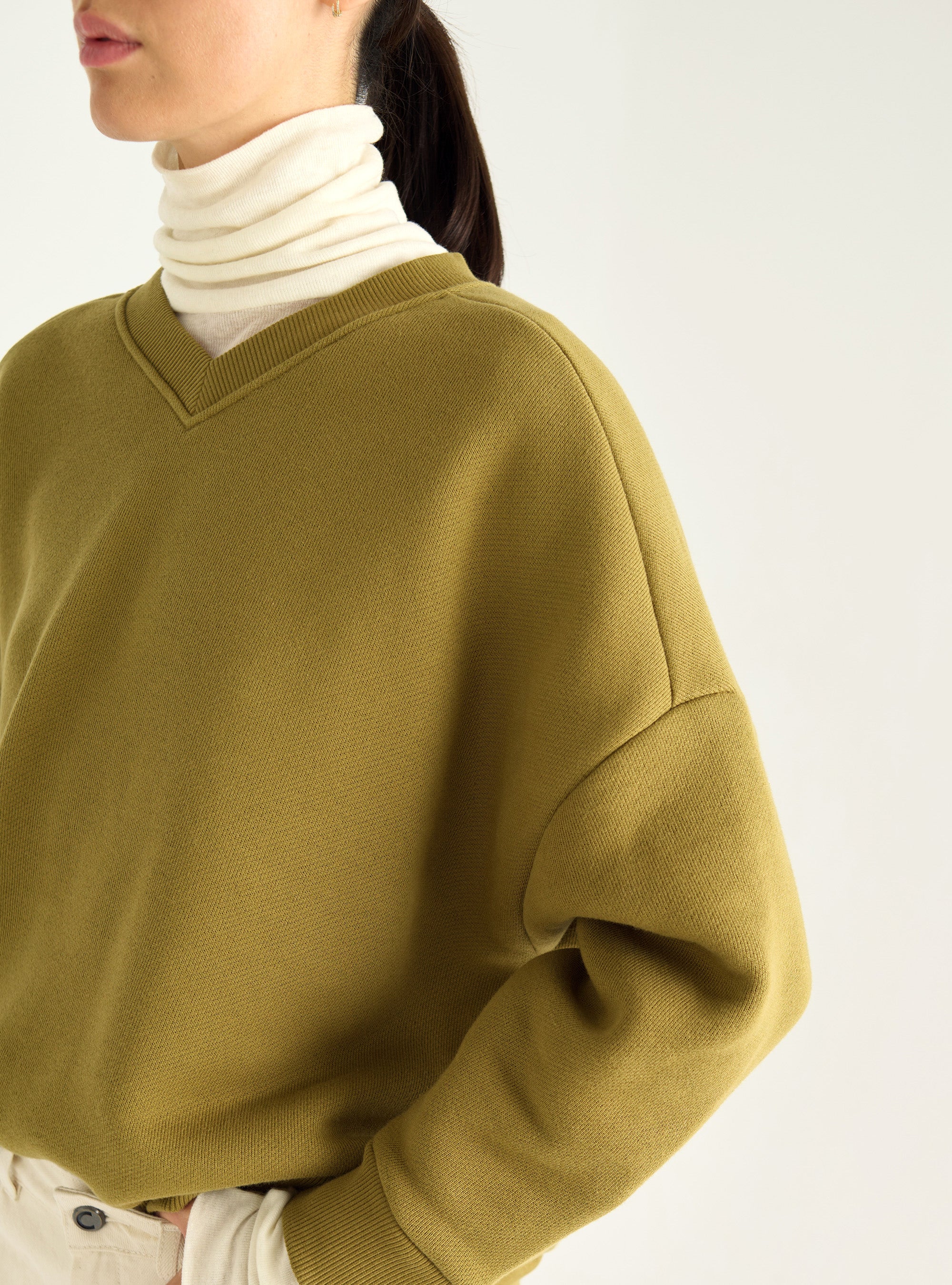 Brushed fleece sweatshirt