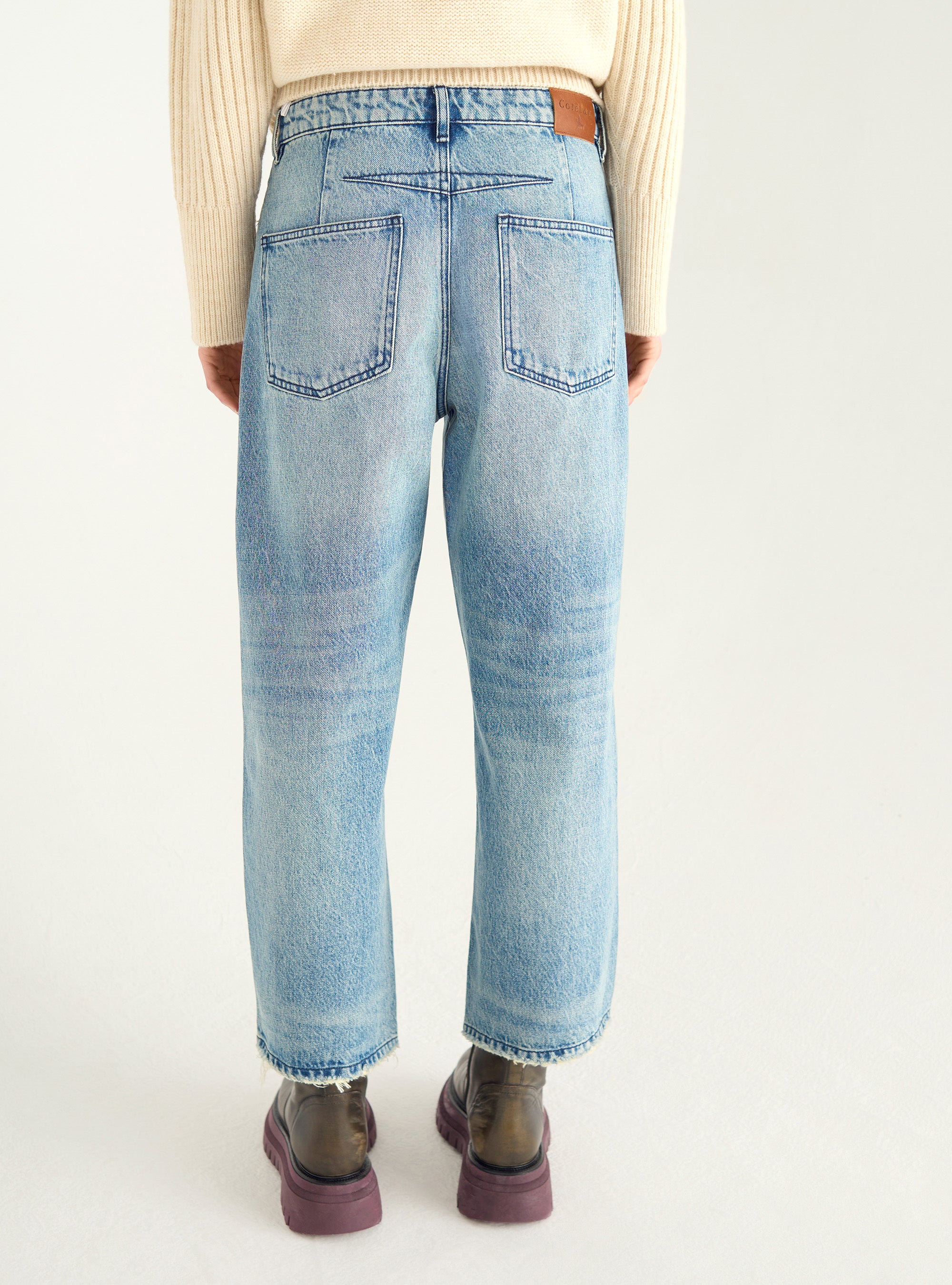 Straight denim jeans