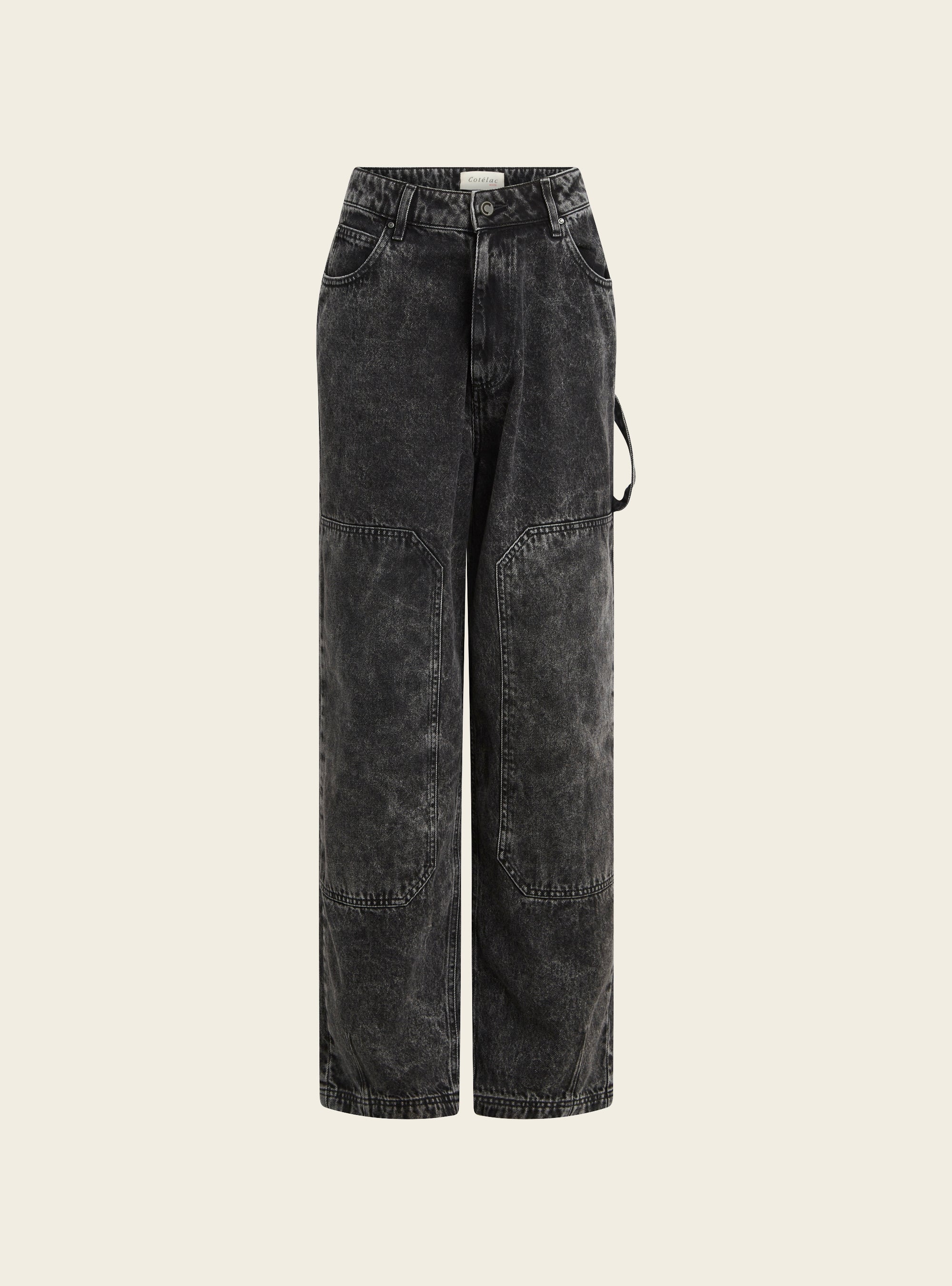 Jean charpentier 100 % coton acoté