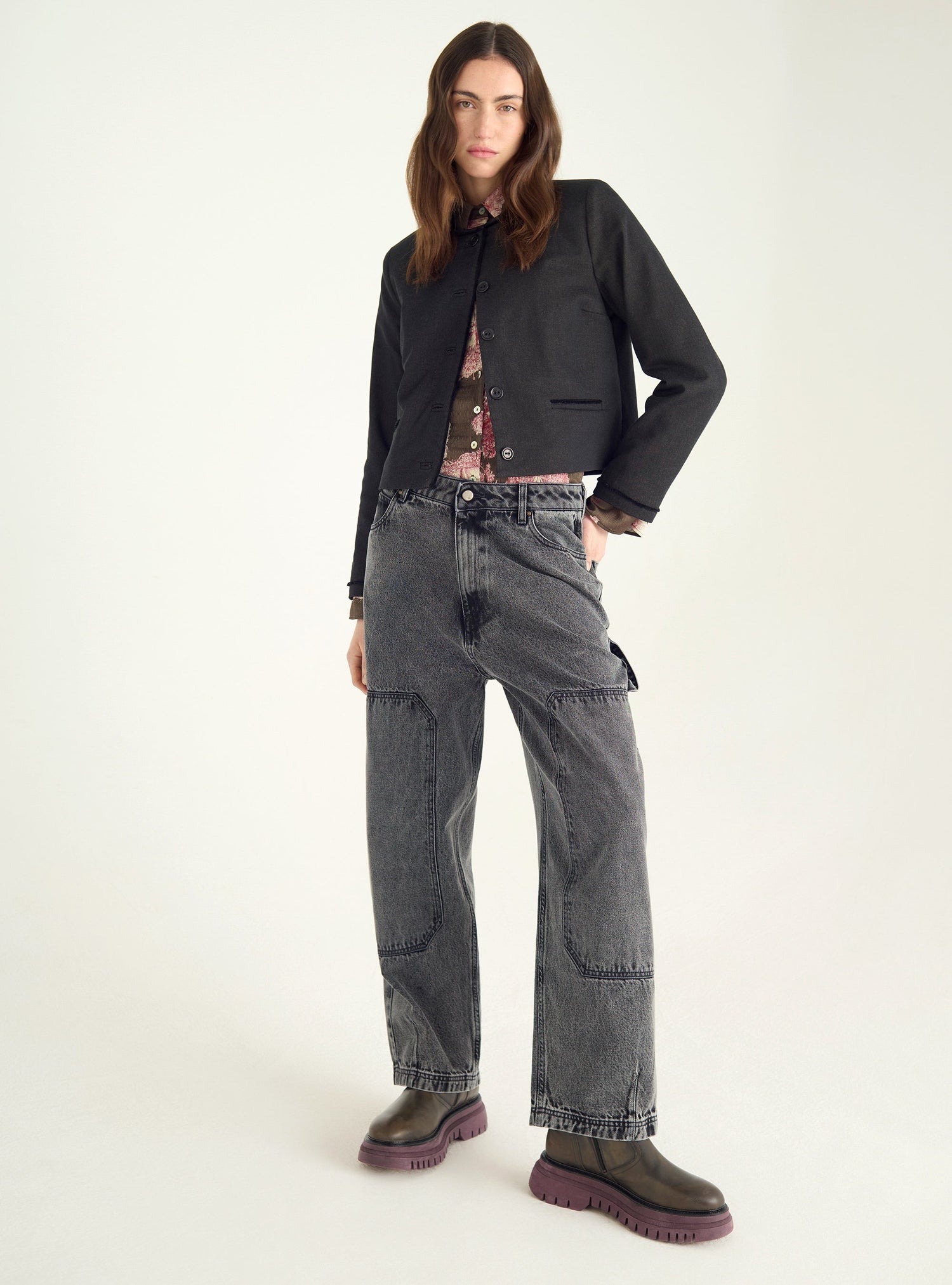 Jean charpentier 100 % coton acoté