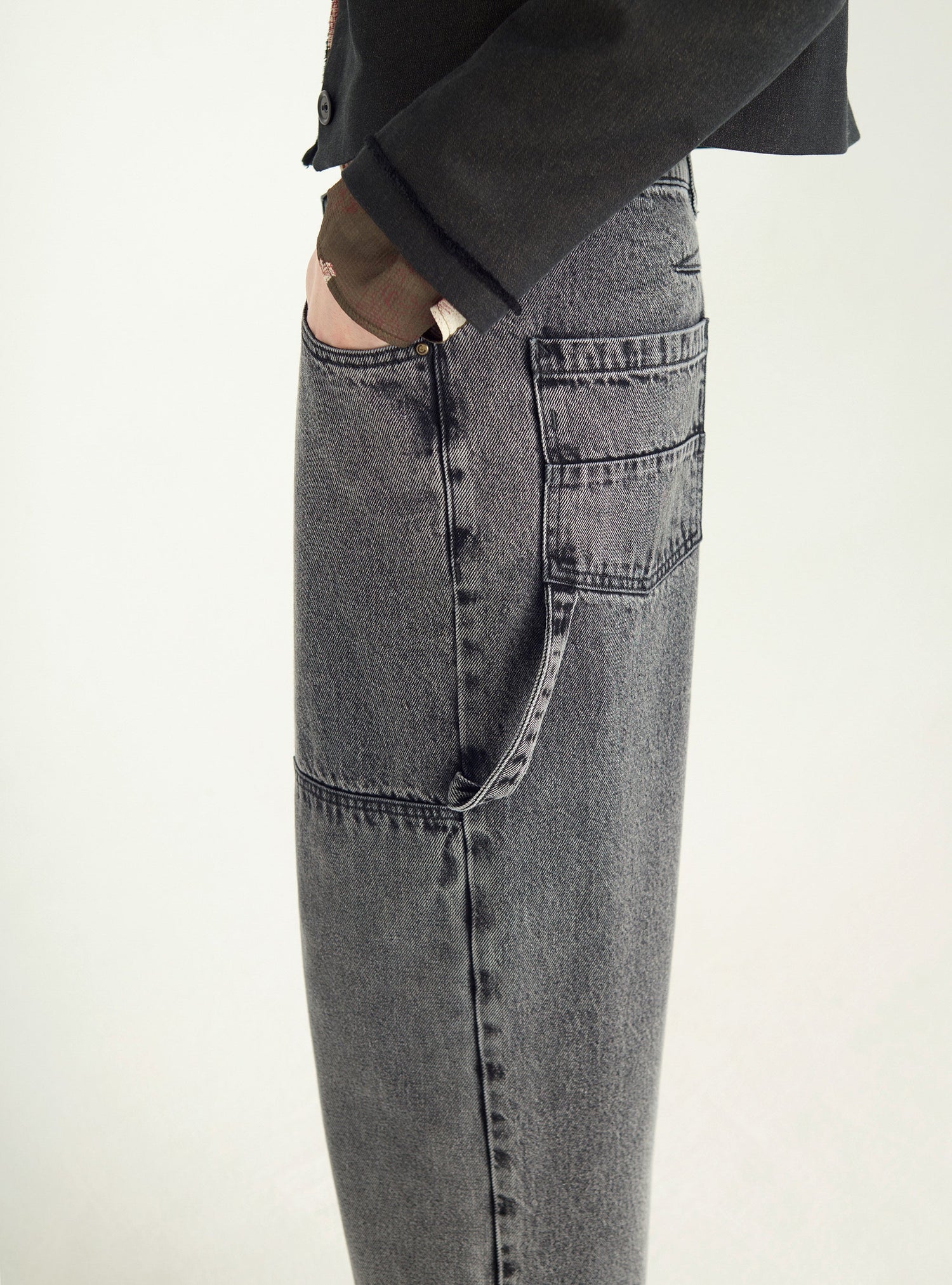 Jean charpentier 100 % coton acoté