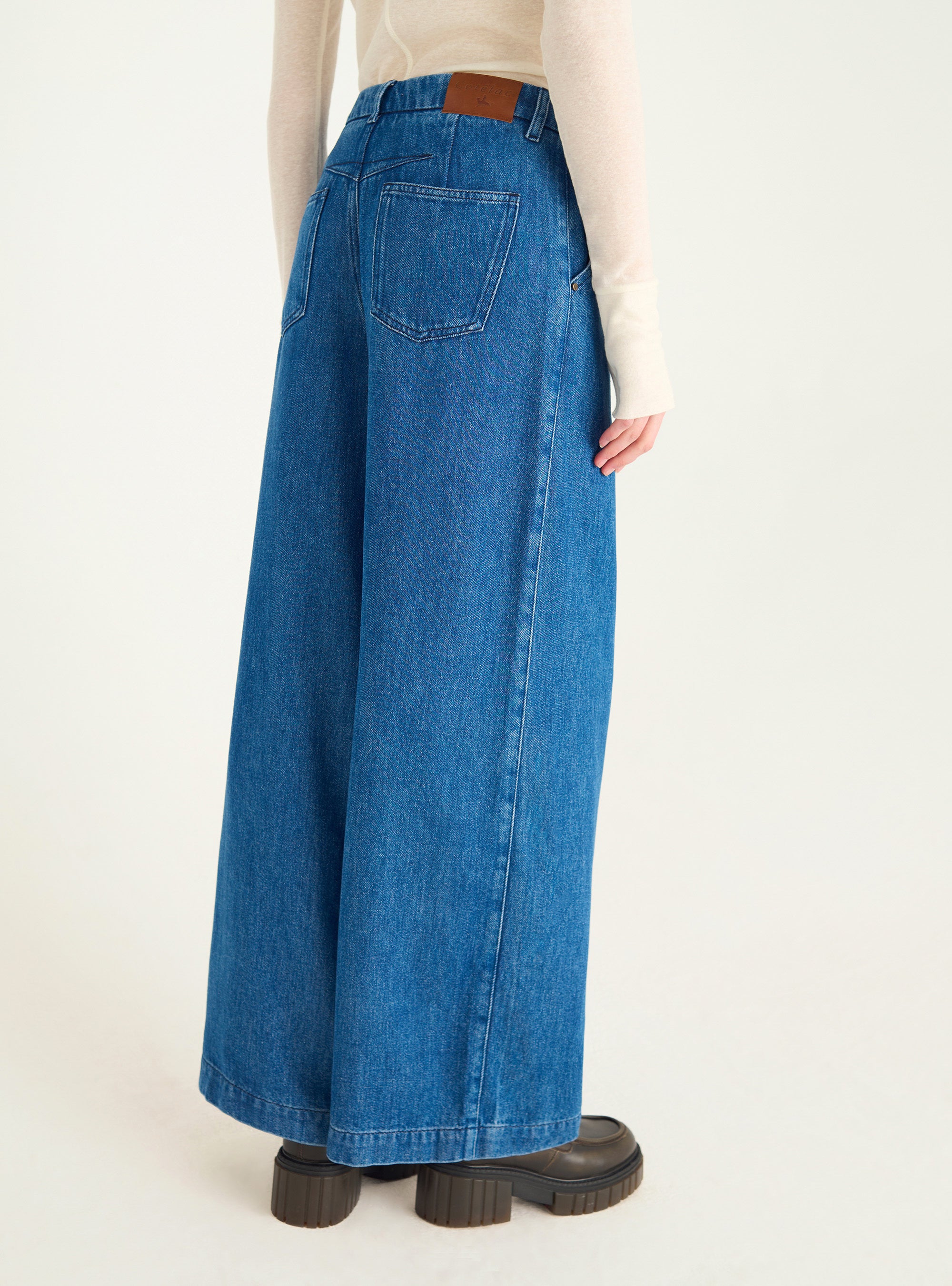High-Waist-Jeans mit lockerer Passform aus Lyocell-Denim