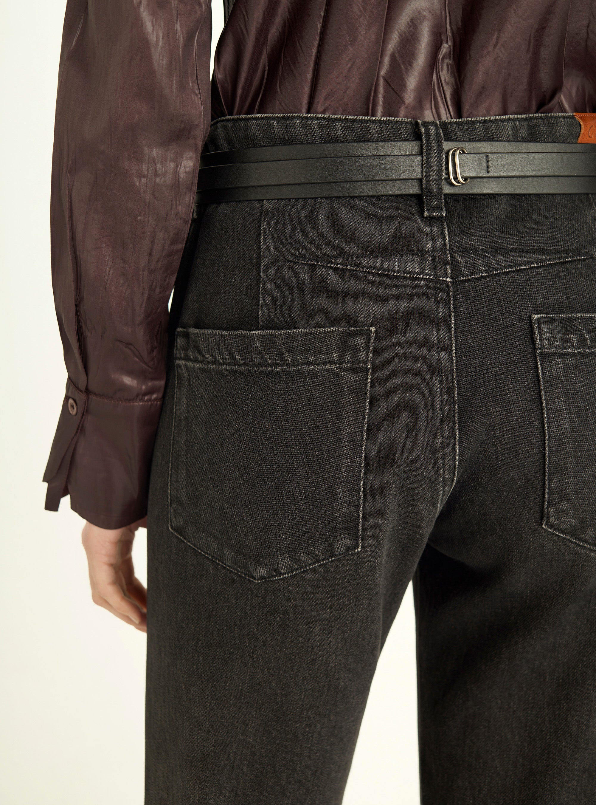 High-waisted bootcut jeans