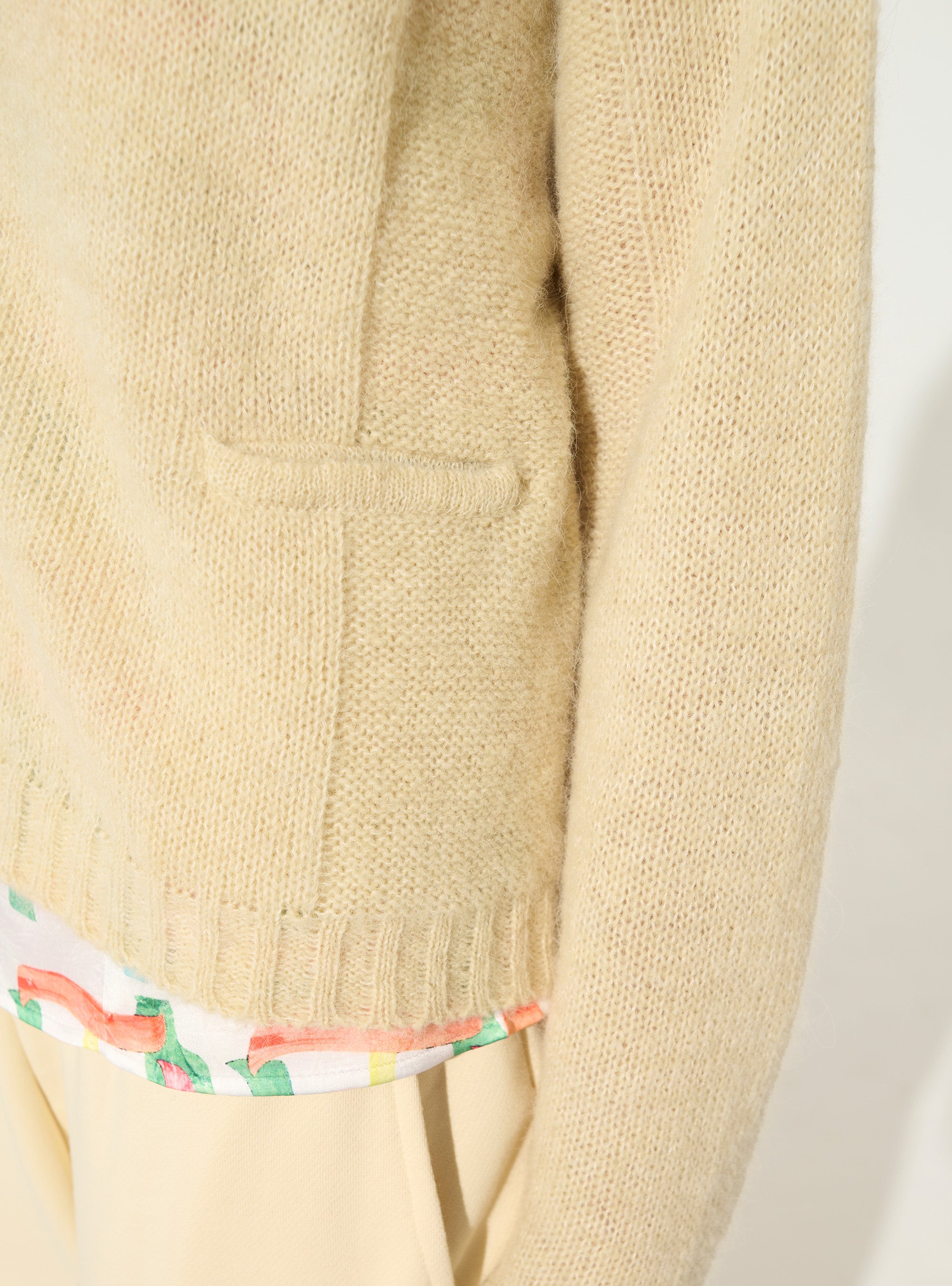 White wool-alpaca cardigan