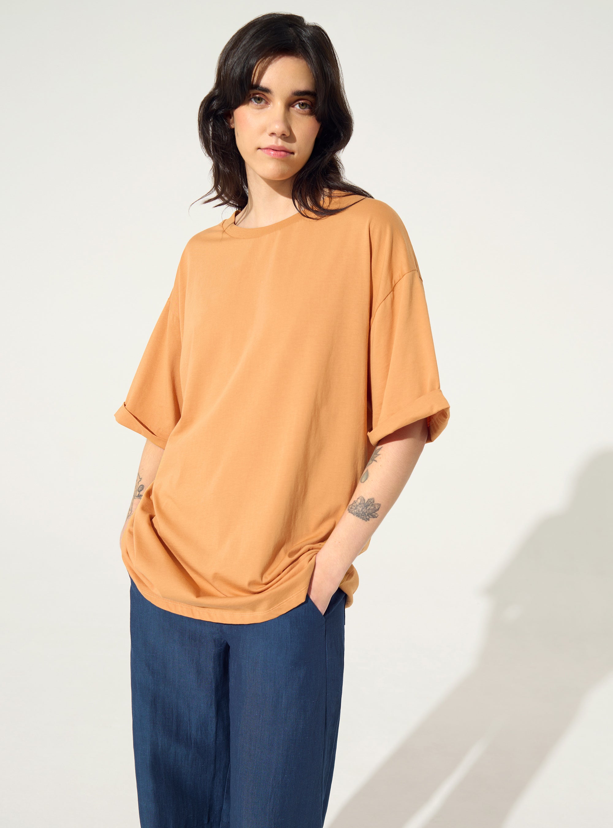 T-shirt en coton biologique orange