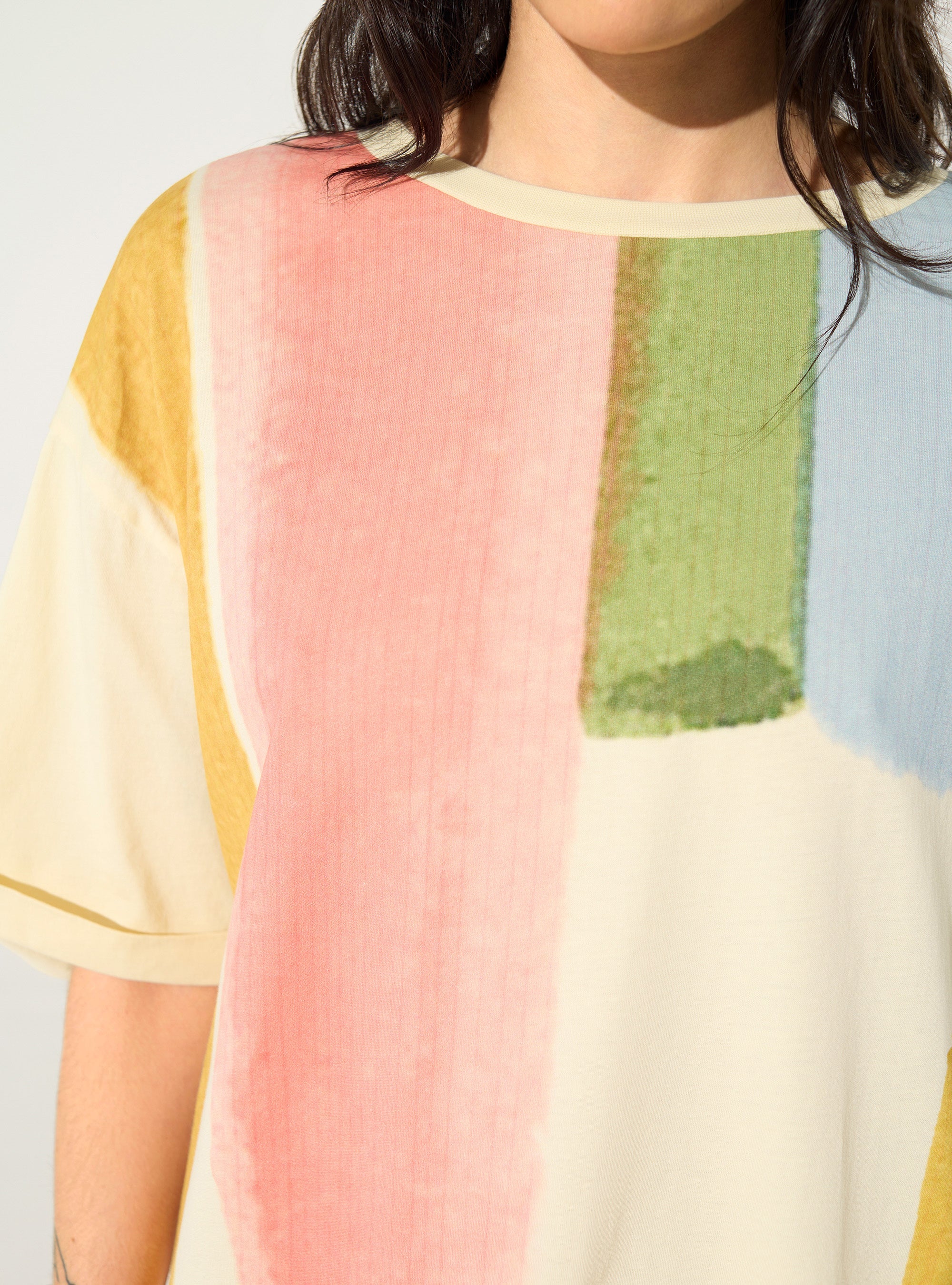 T-shirt imprimé maison en coton bio acoté