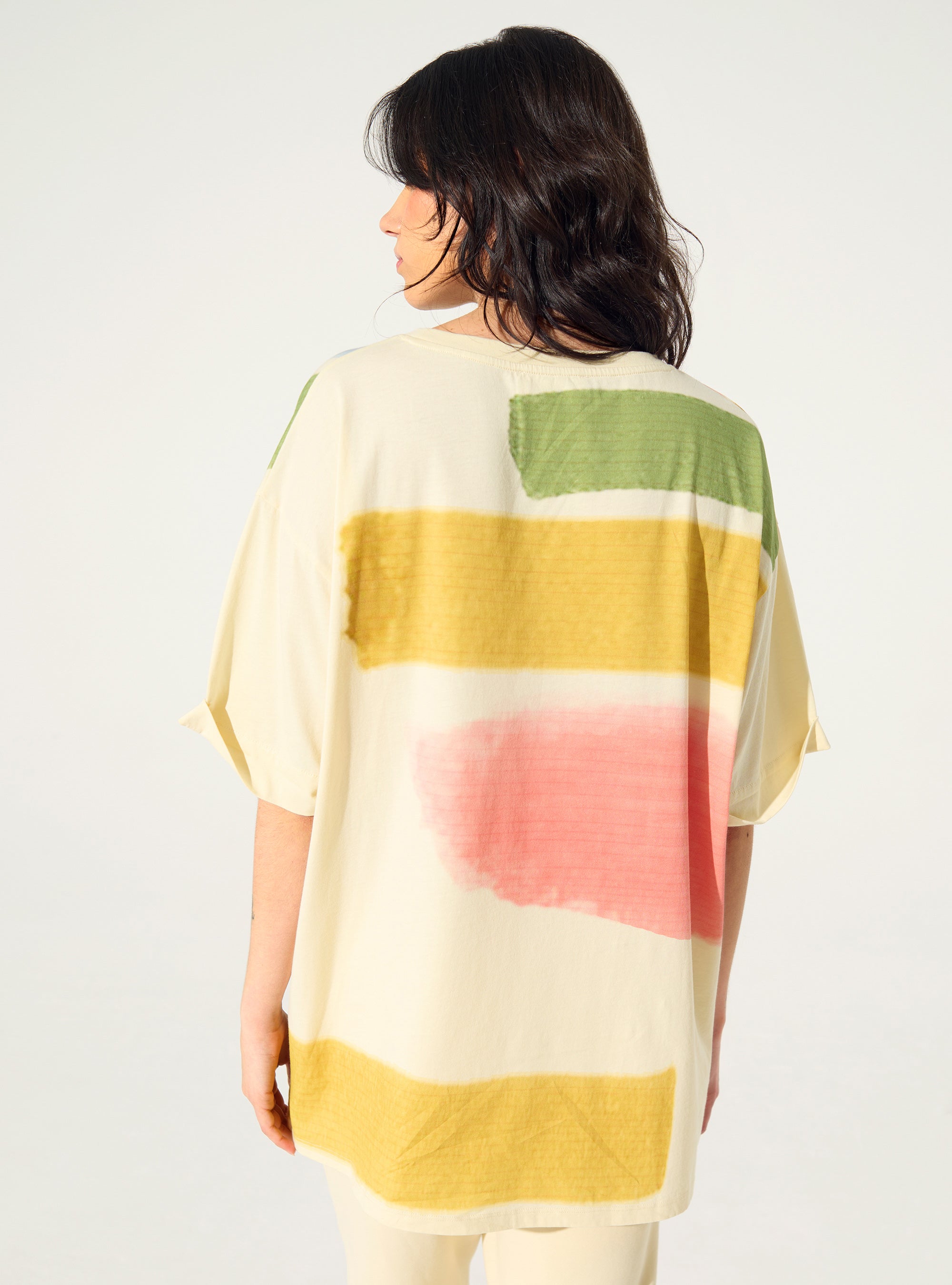 T-shirt imprimé maison en coton bio acoté