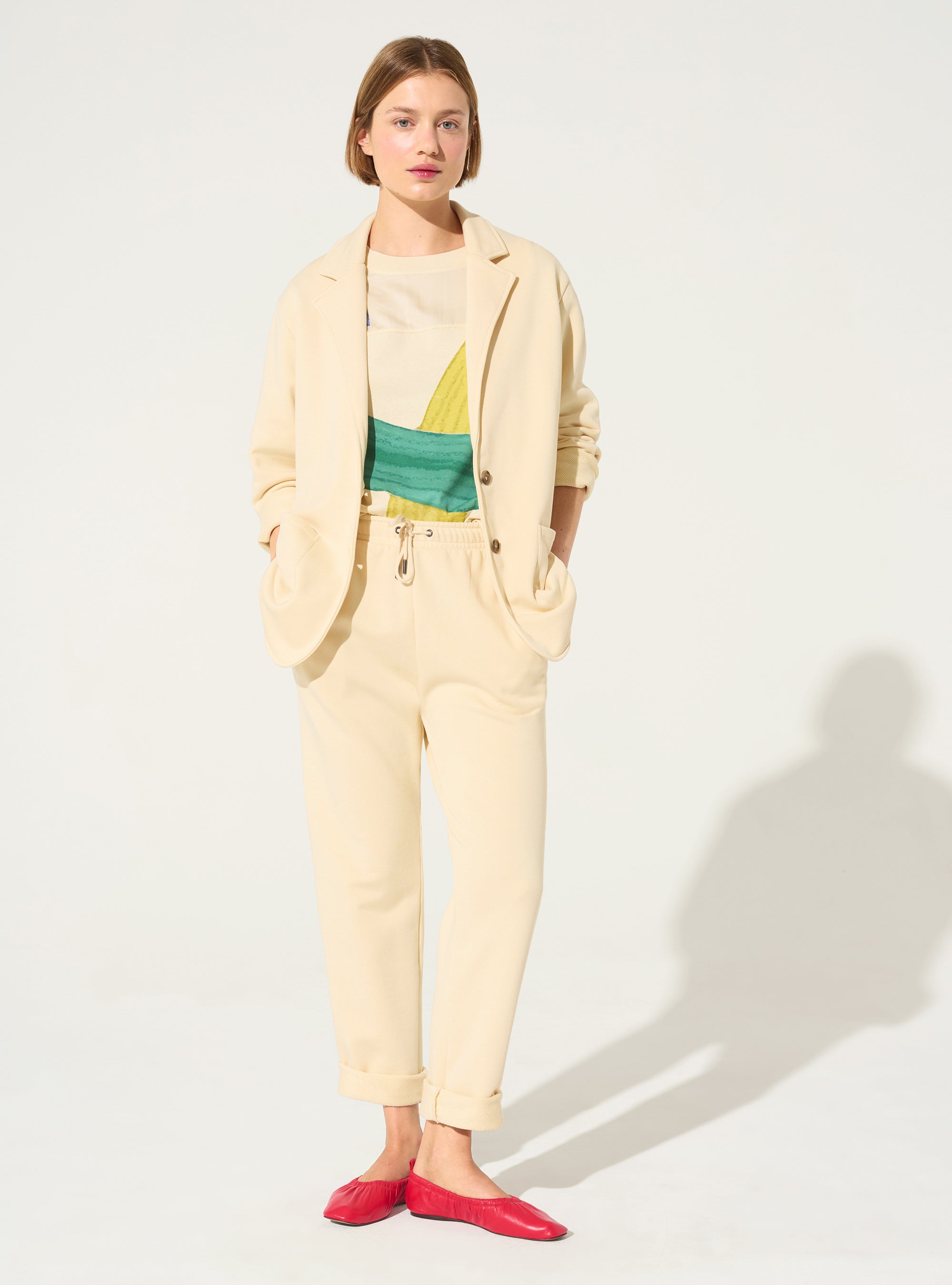 weiße Jacke aus Bio-Baumwolle