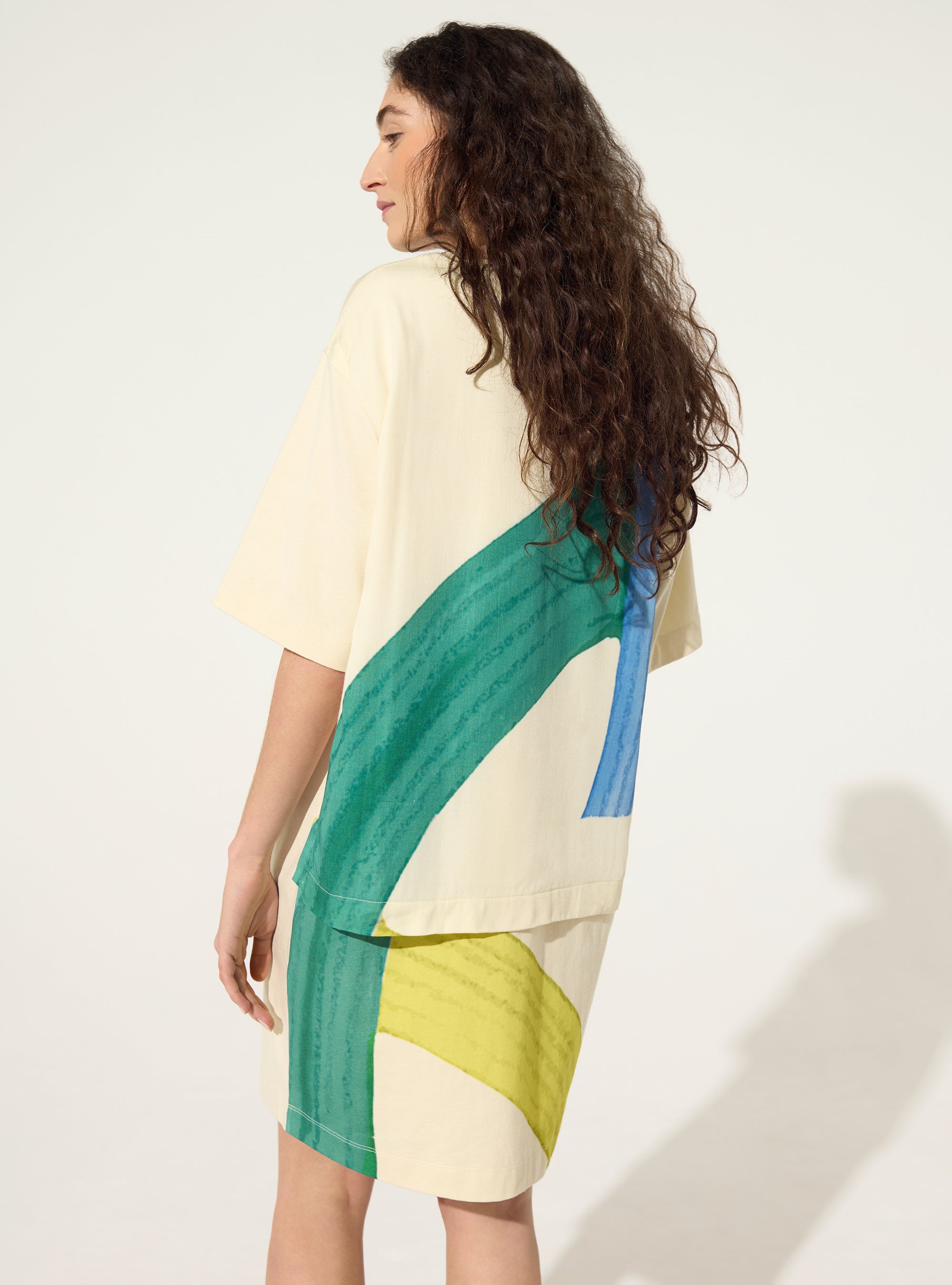 white printed organic cotton dress