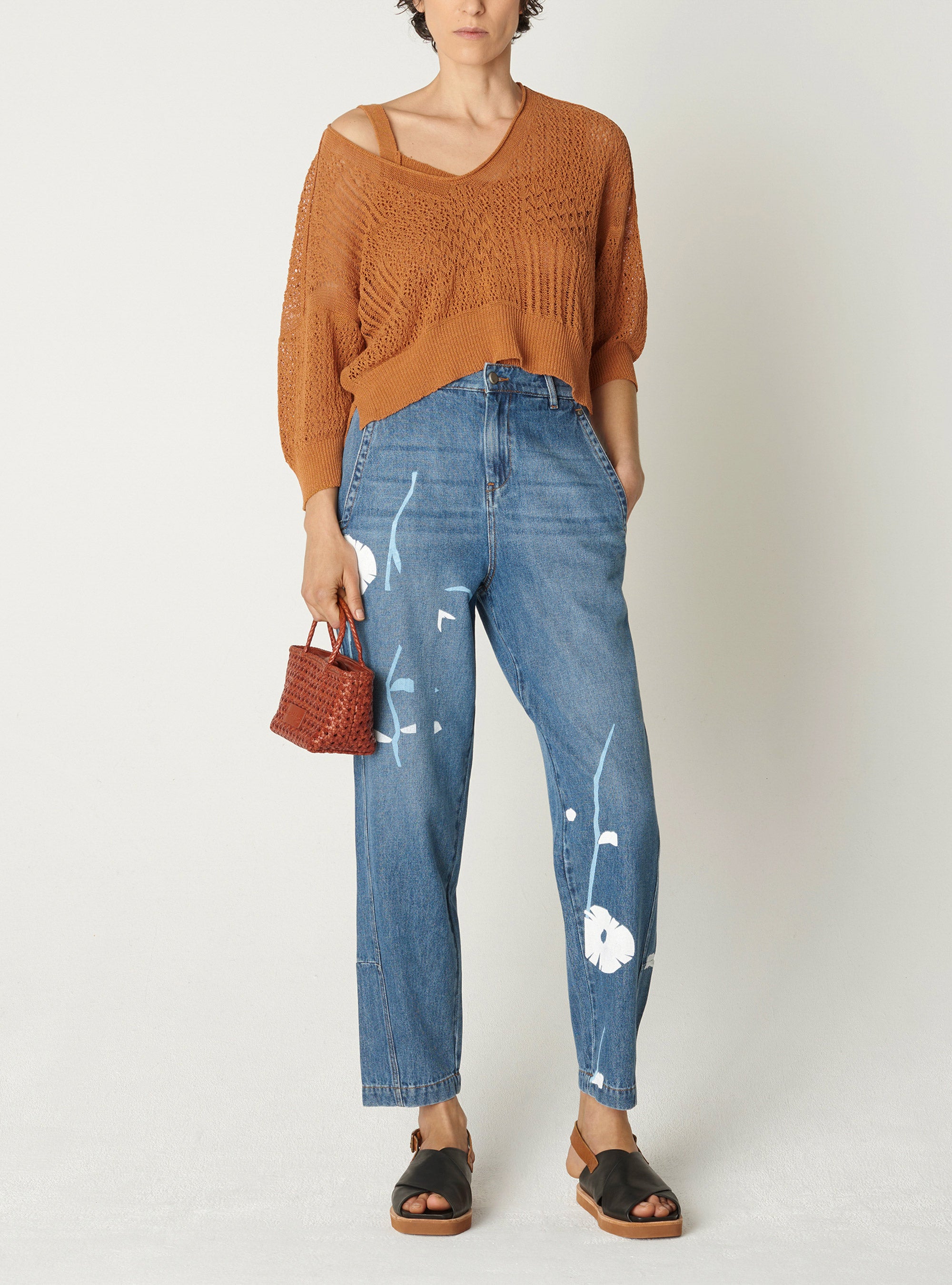Jean mom taille haute