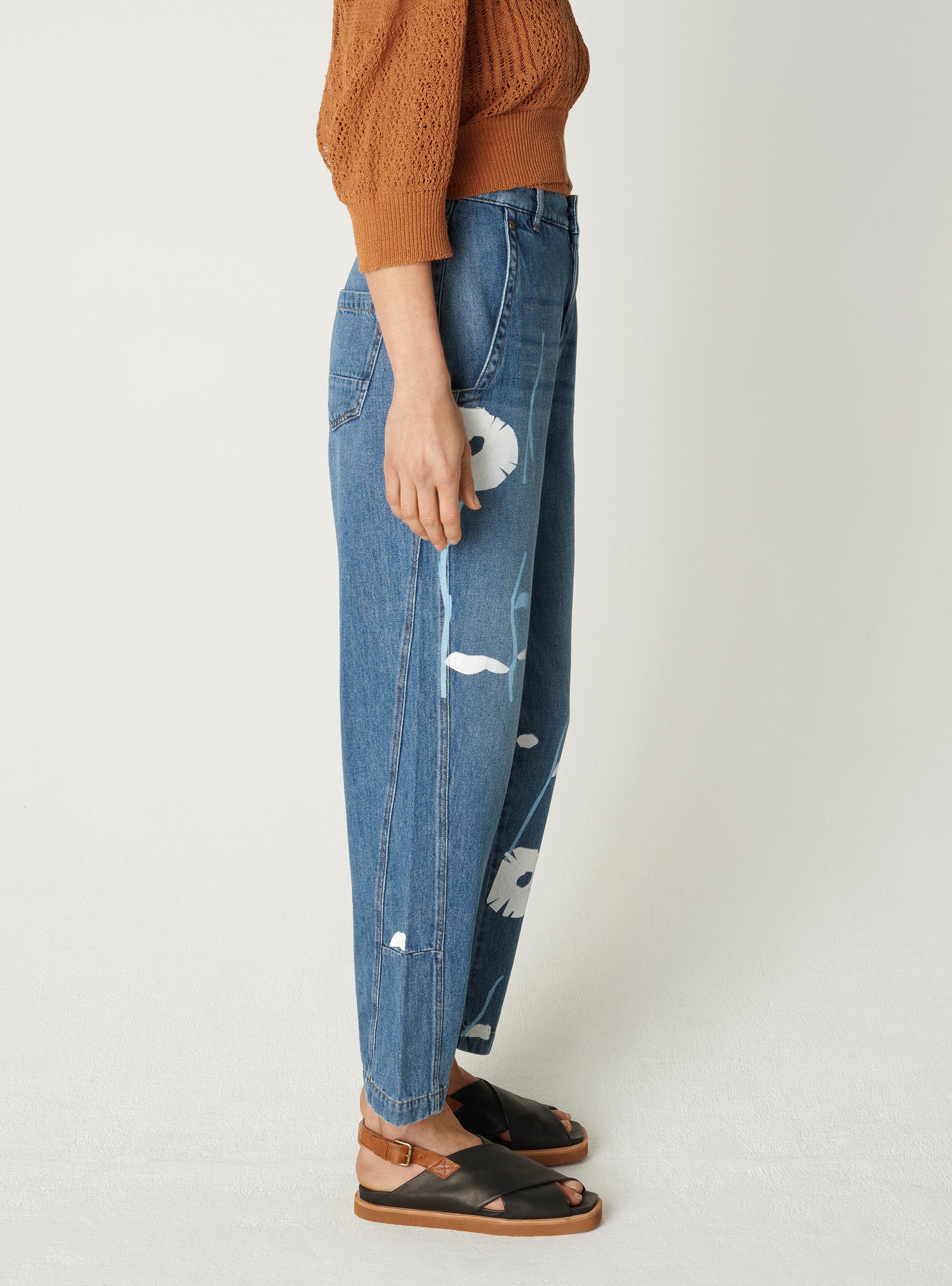 Jean mom taille haute