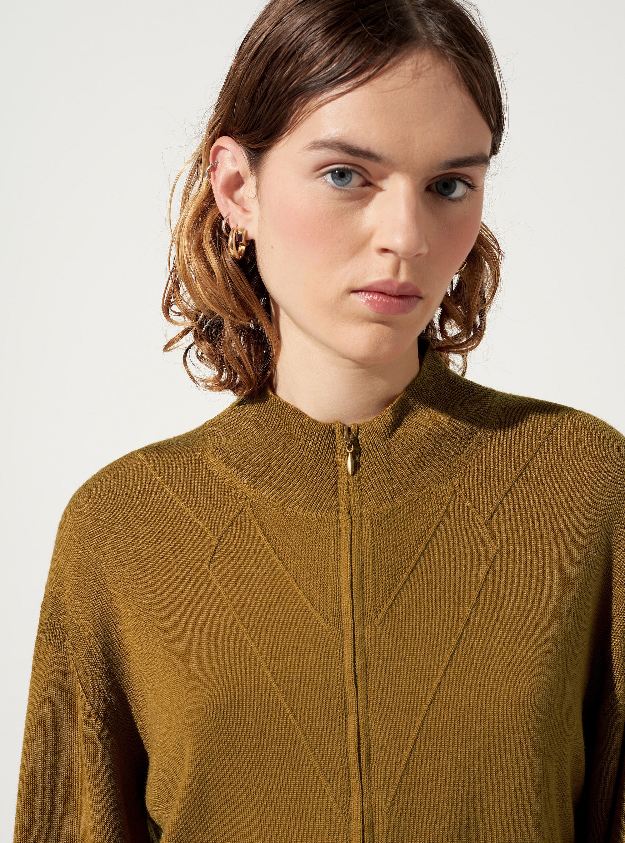 Strickjacke mit Reißverschluss