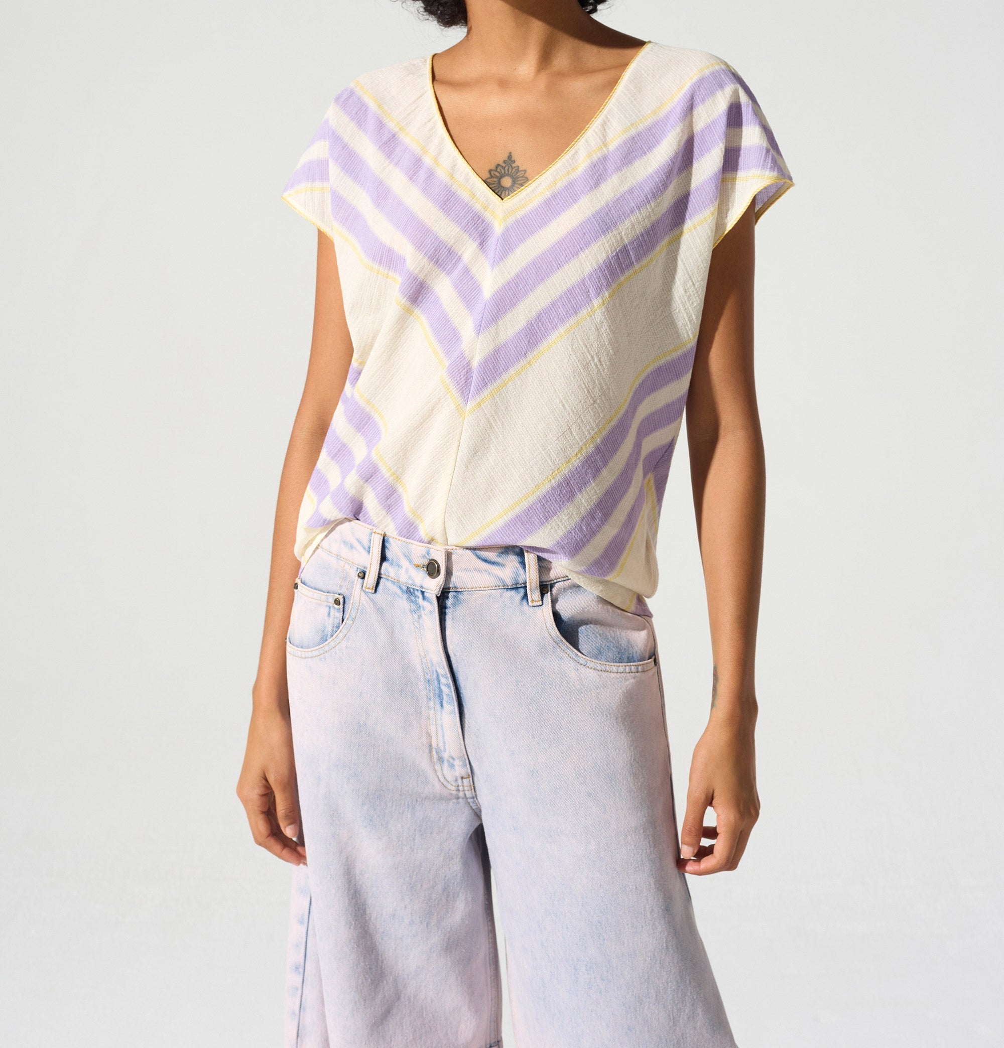 Blouse encolure V Cotélac