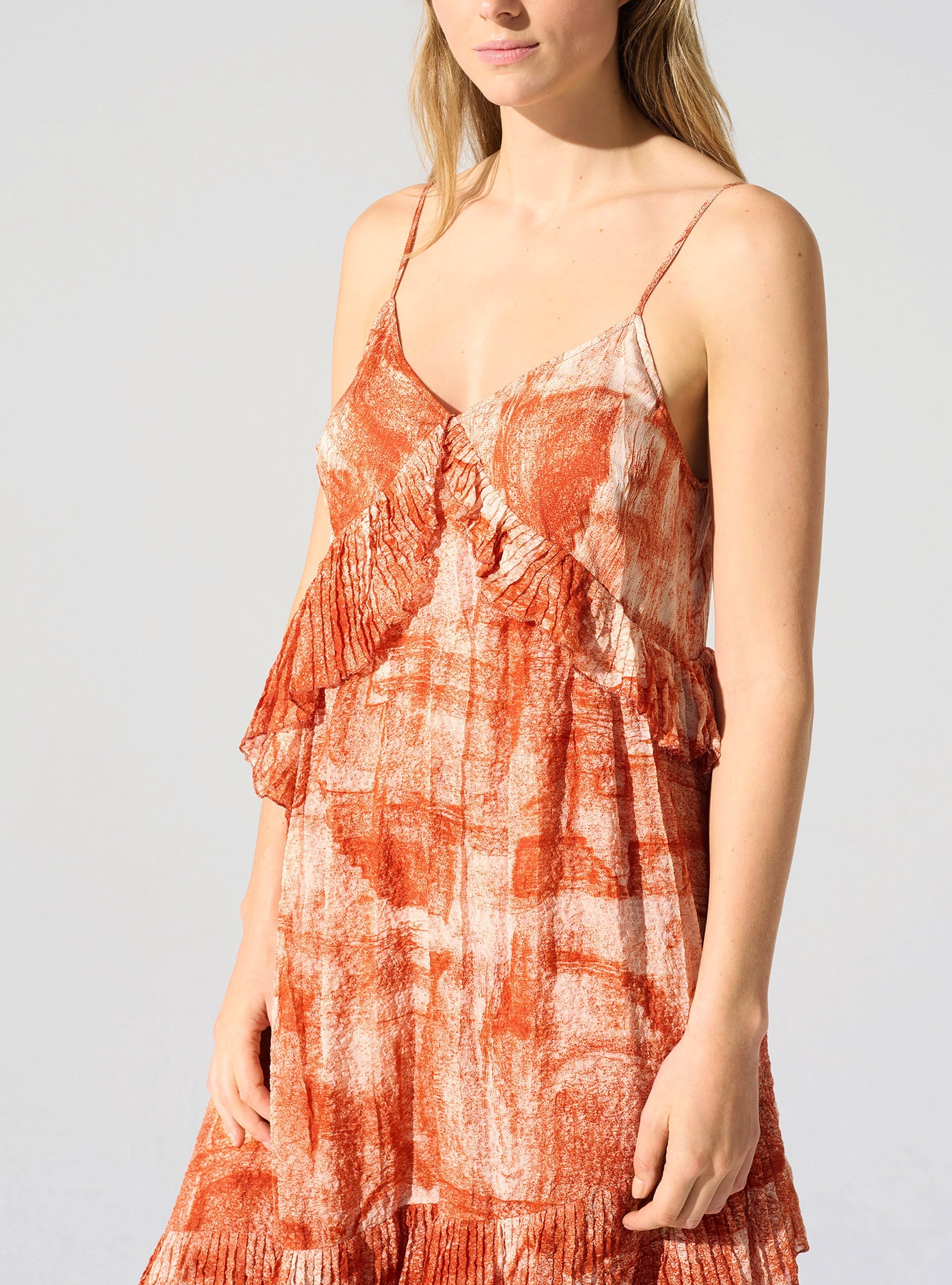 Robe longue fines bretelles Cotélac