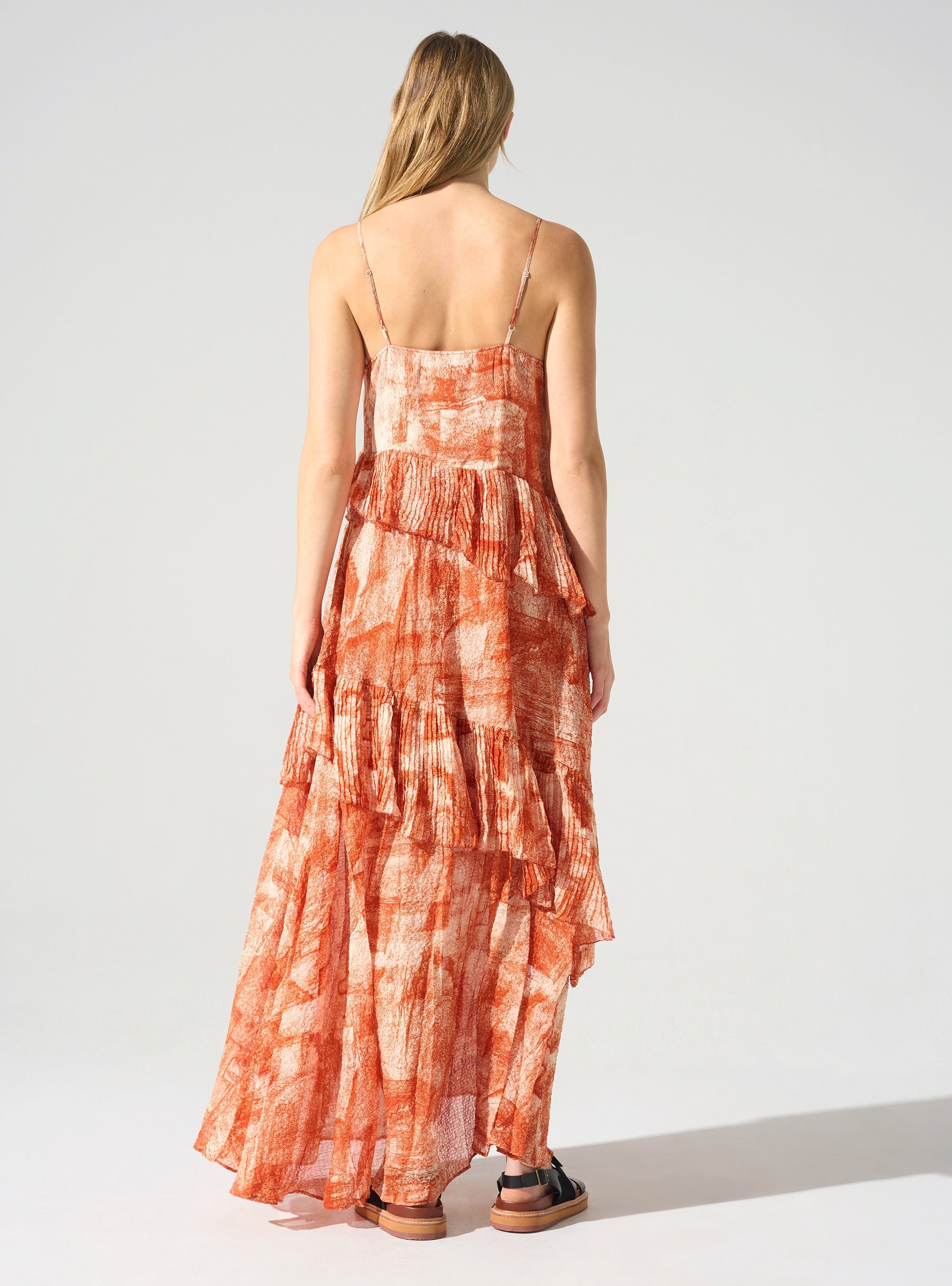 Robe longue fines bretelles Cotélac