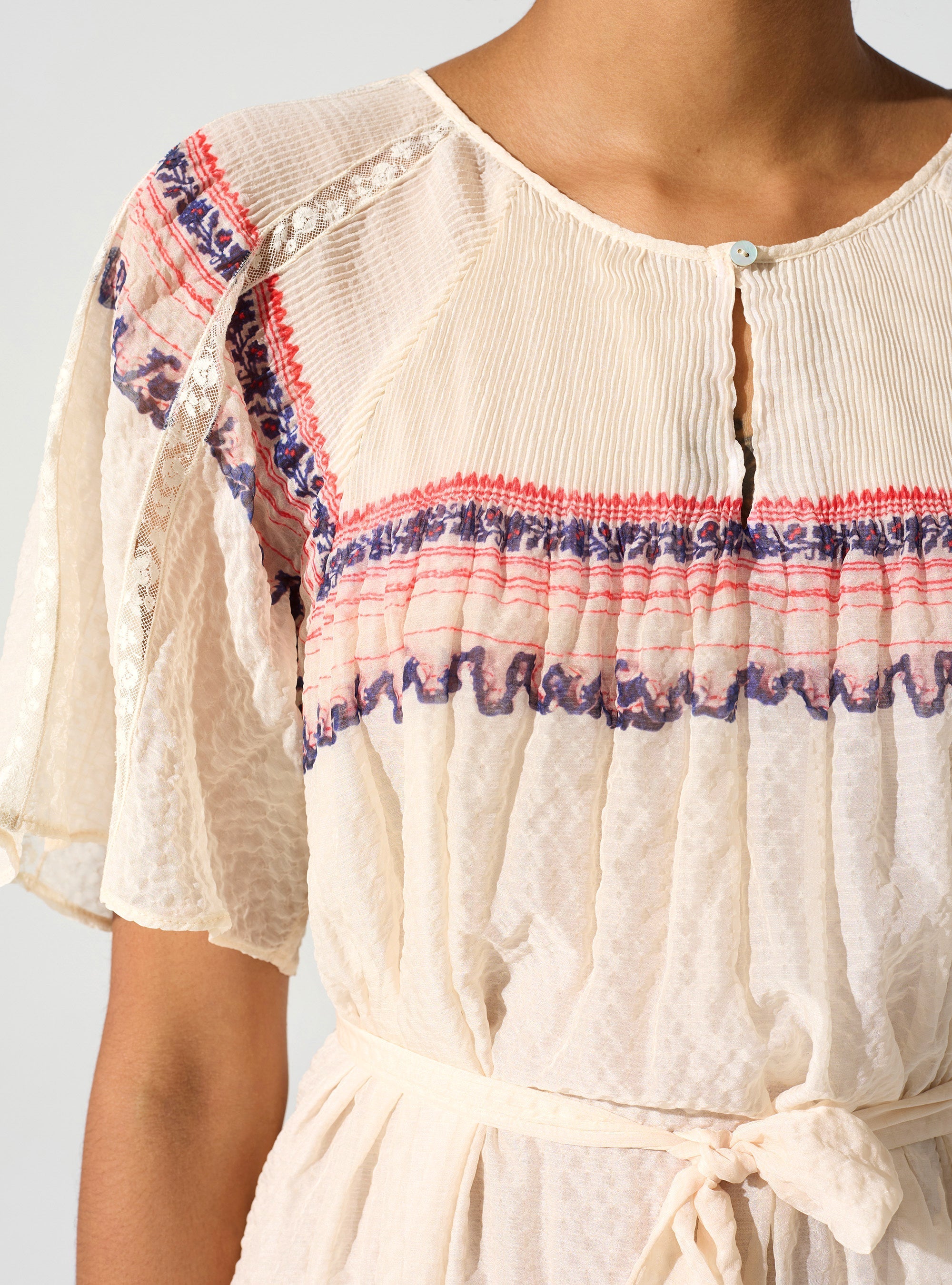 Robe manches courtes esprit papillons Cotélac