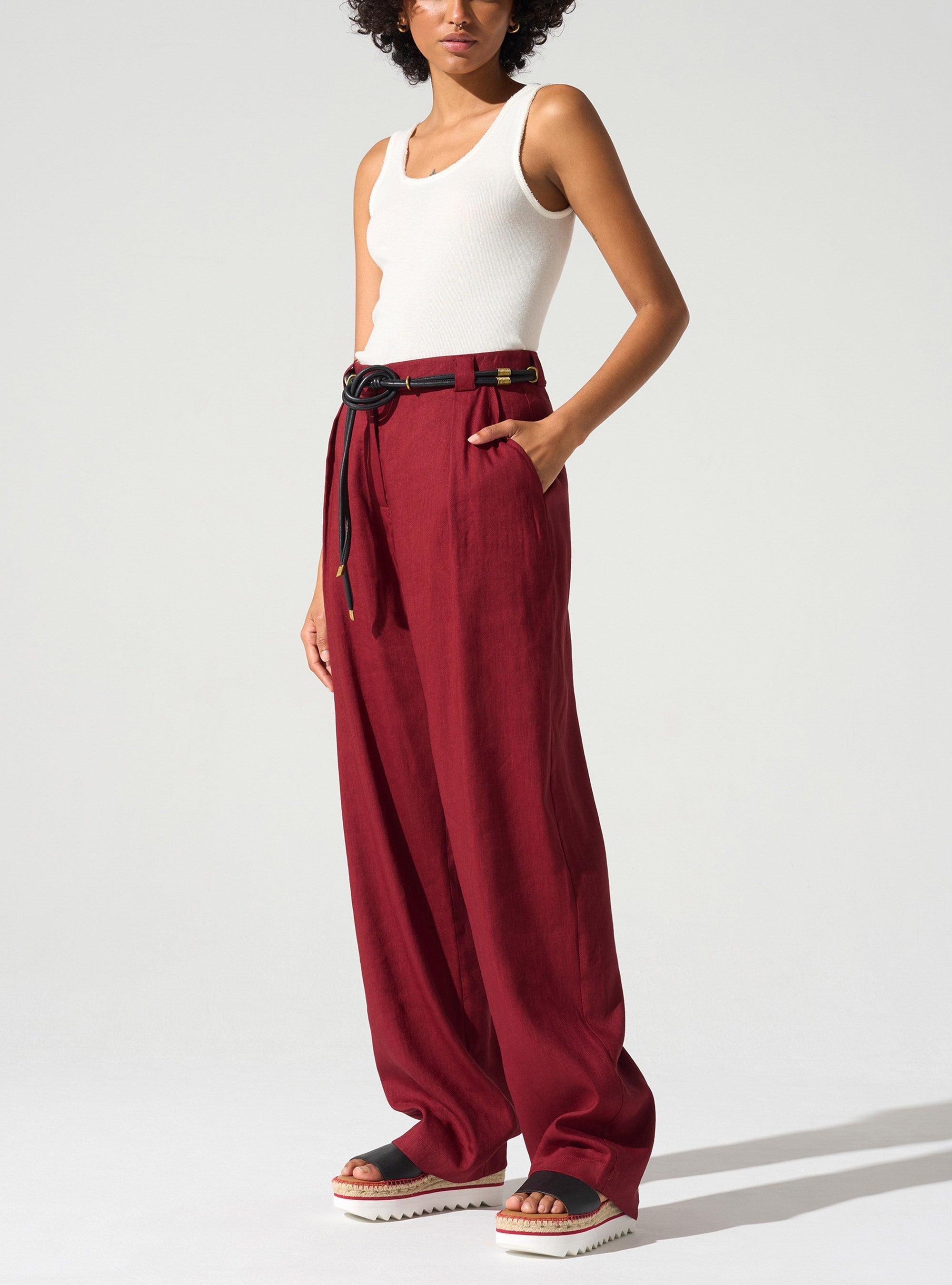 Pantalon large ceinture anglaise Cotélac