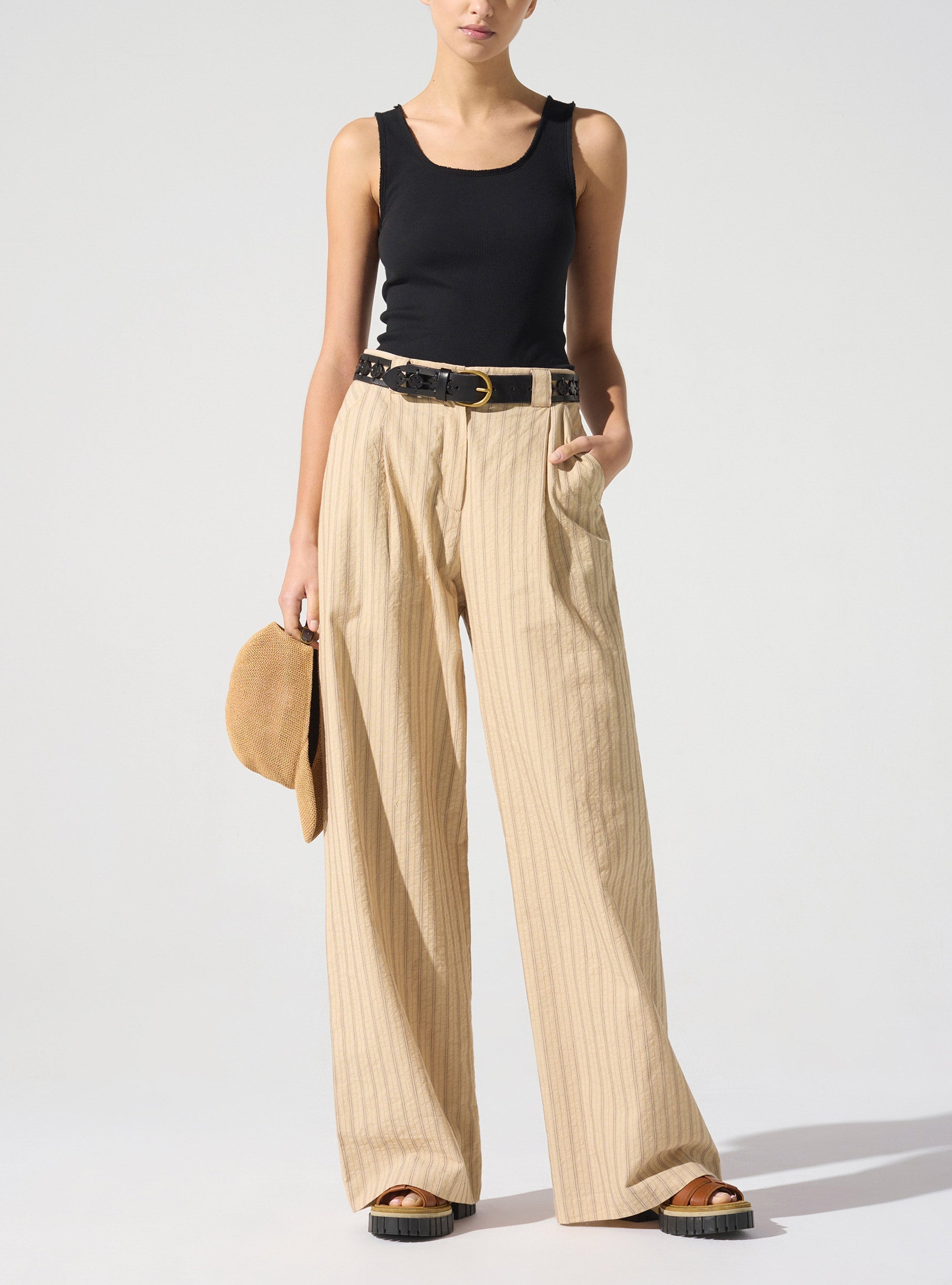 Pantalon large ceinture anglaise Cotélac