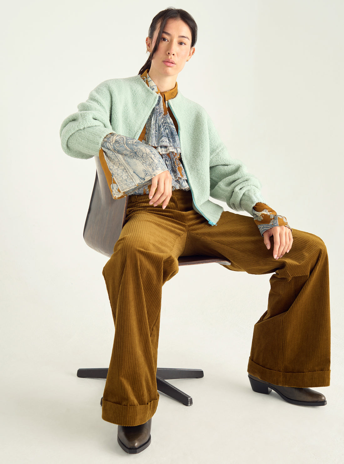 Strickjacke mit Reißverschluss