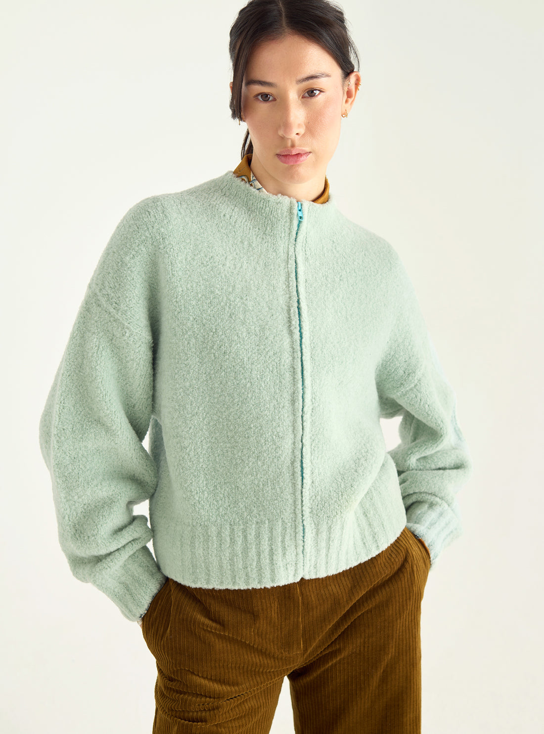 Strickjacke mit Reißverschluss