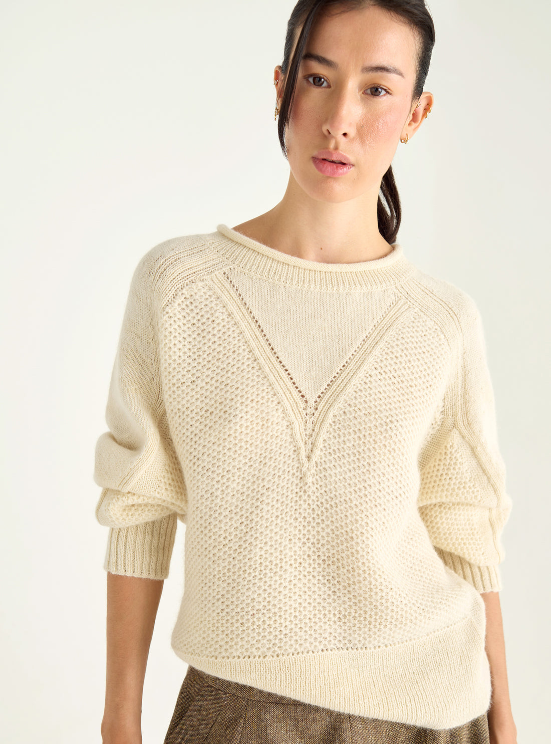 Pull en maille duveteuse