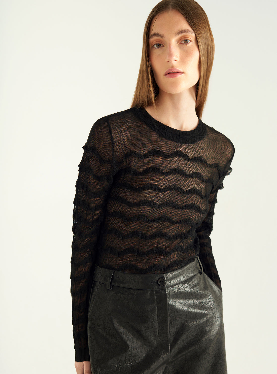 Pullover mit Spitzenstrick