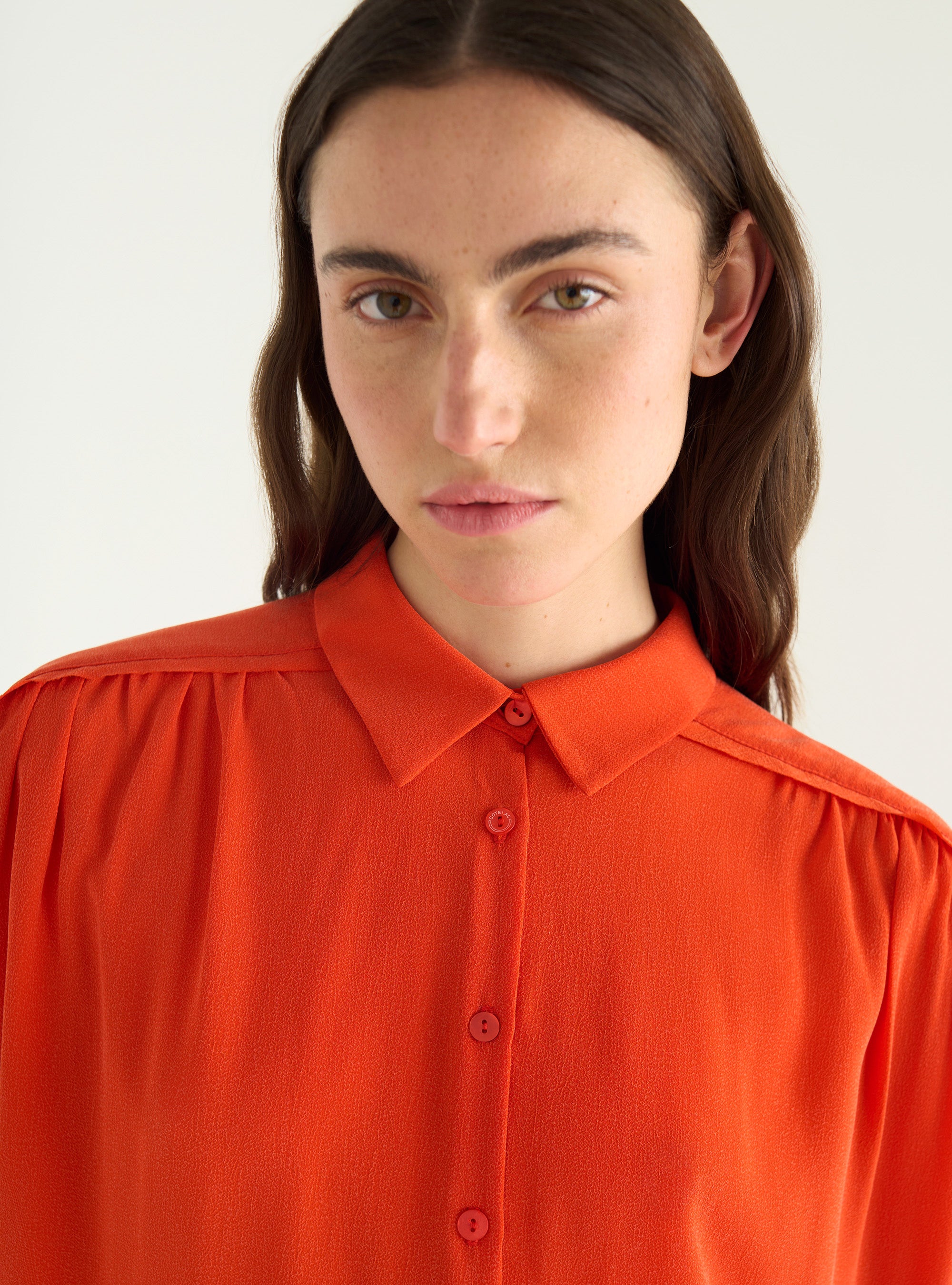 Chemise ample en cupro