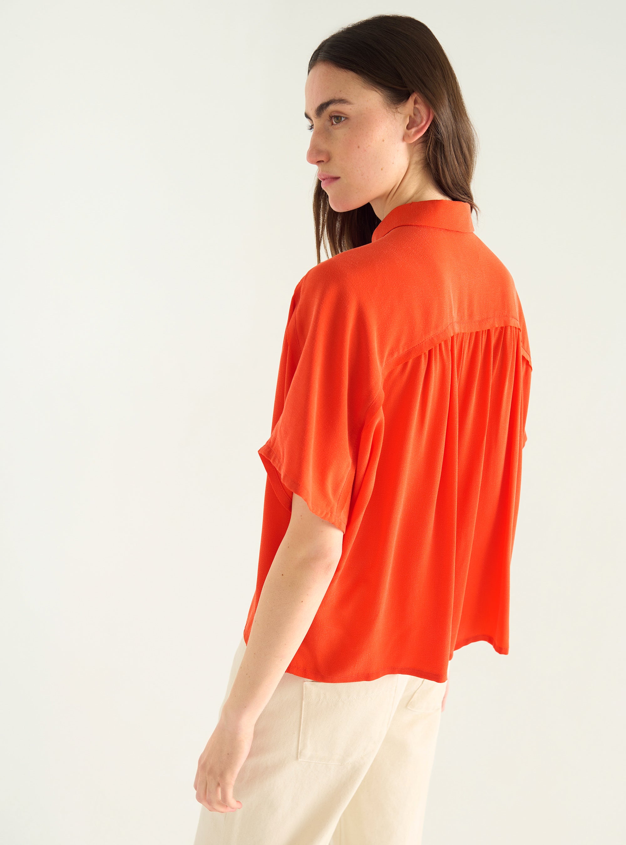Chemise ample en cupro
