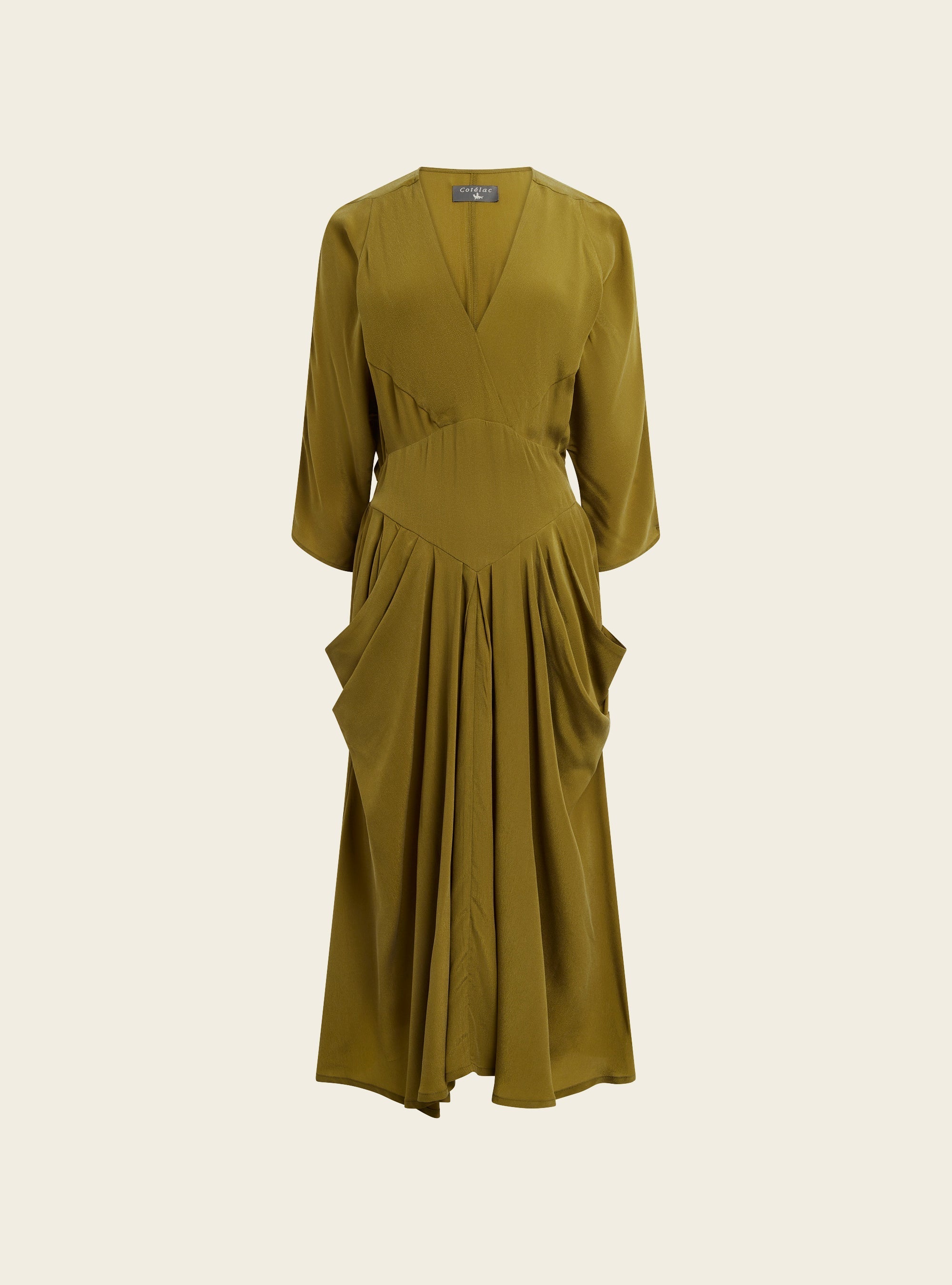 Robe en cupro effet lavé Cotélac