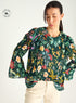 Blouse imprimée à volants Cotélac