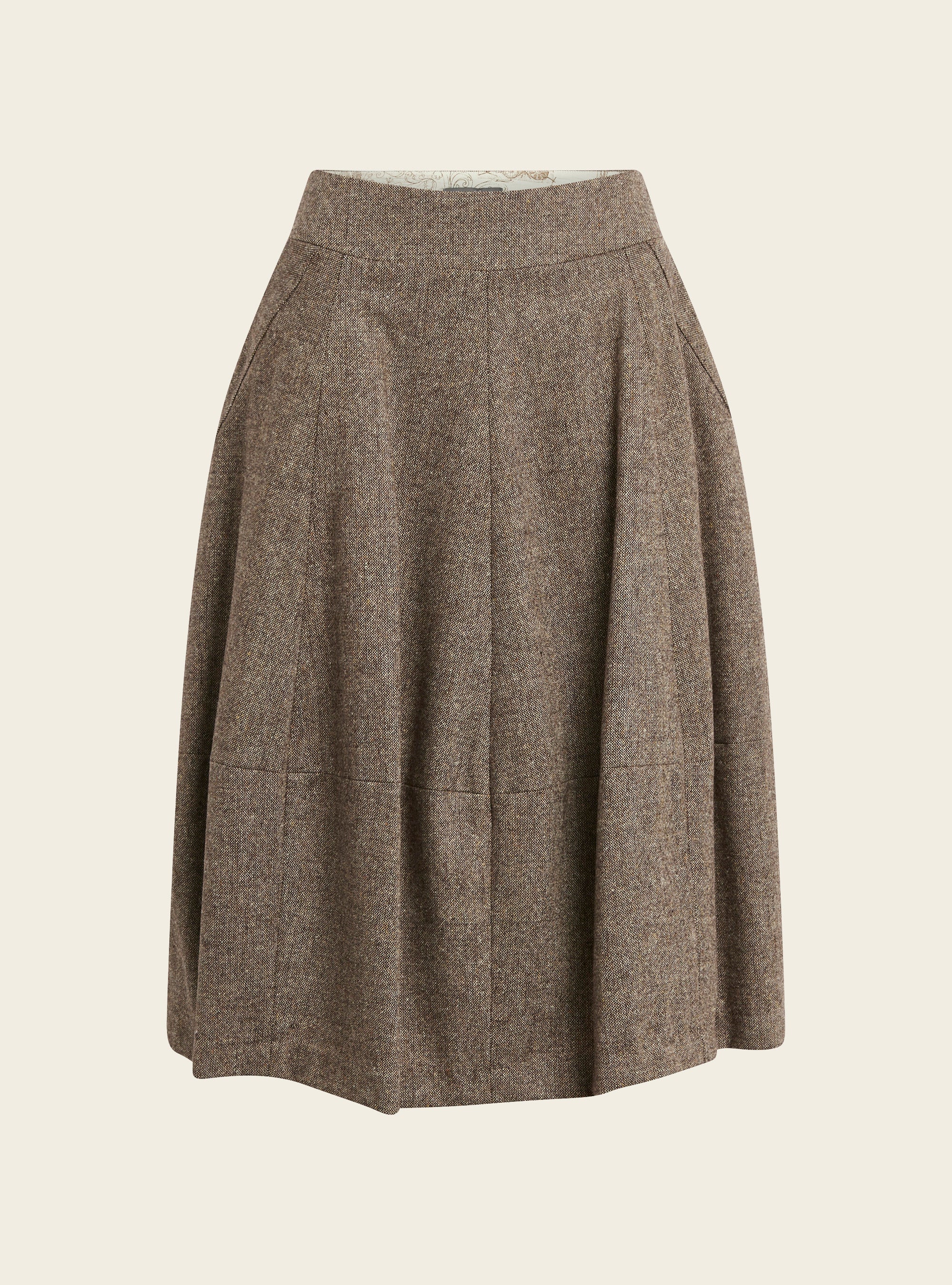 Jupe midi en lainage chiné Cotélac