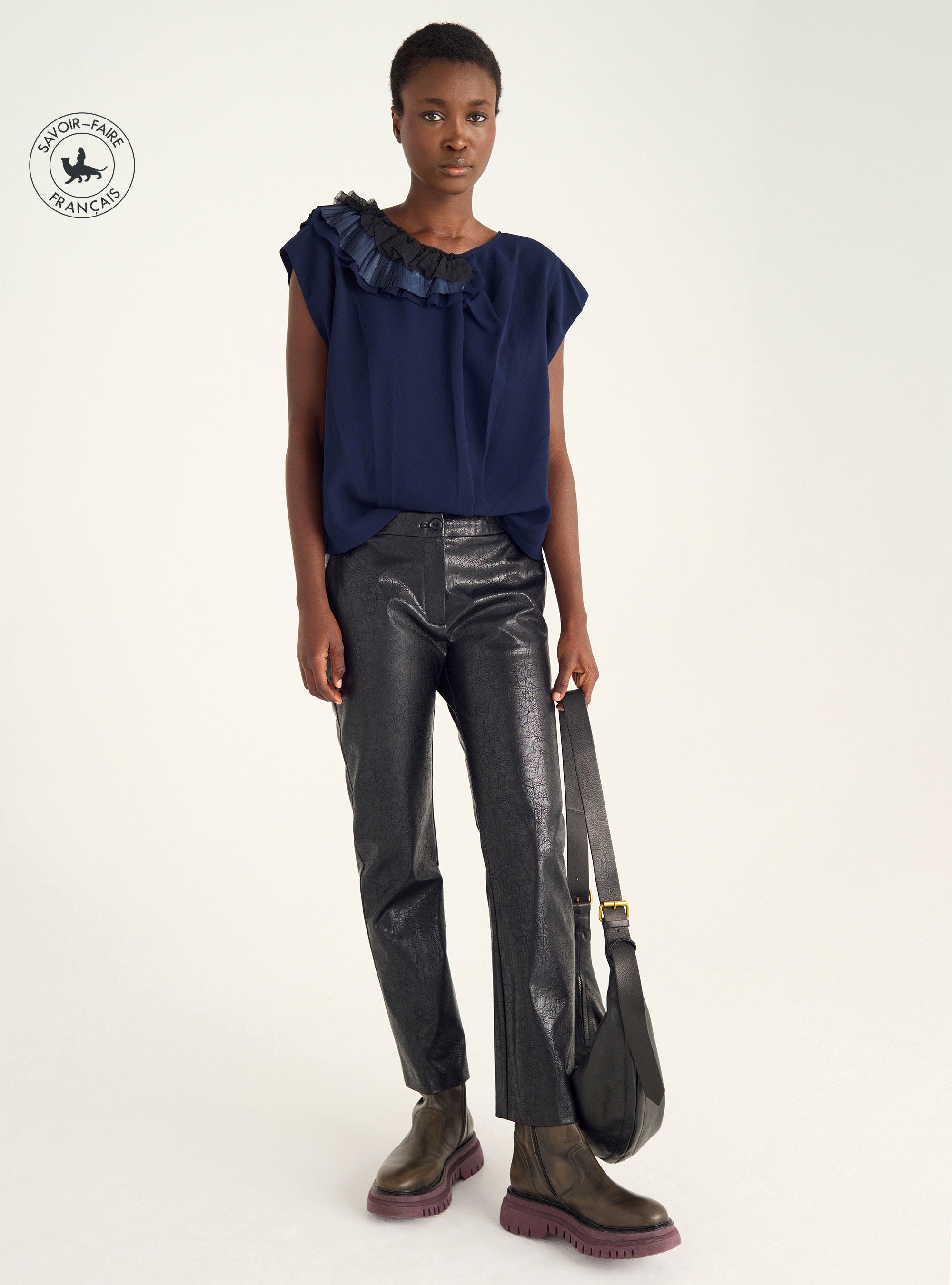 Blouse à volants plissés Cotélac