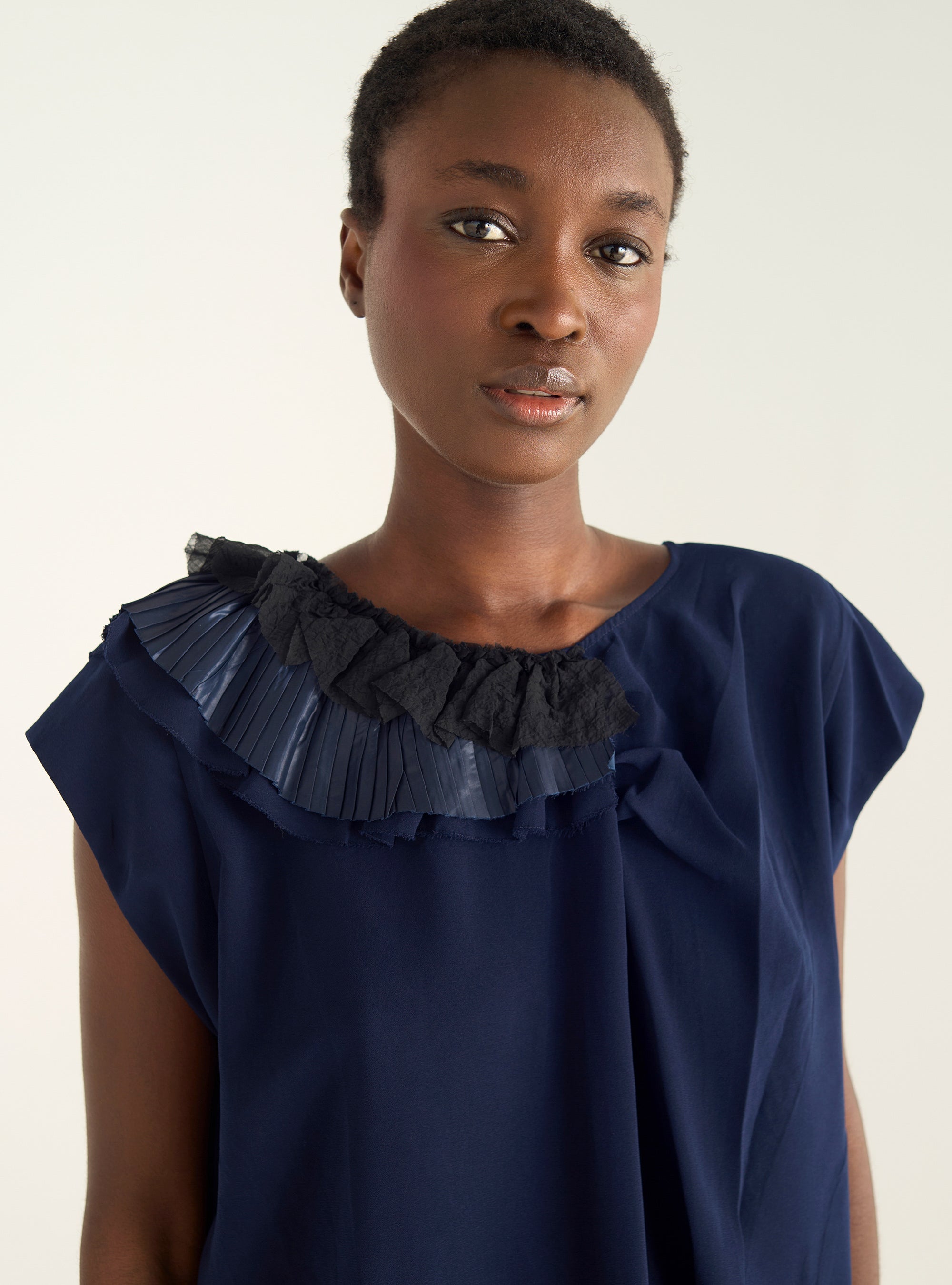 Blouse à volants plissés Cotélac