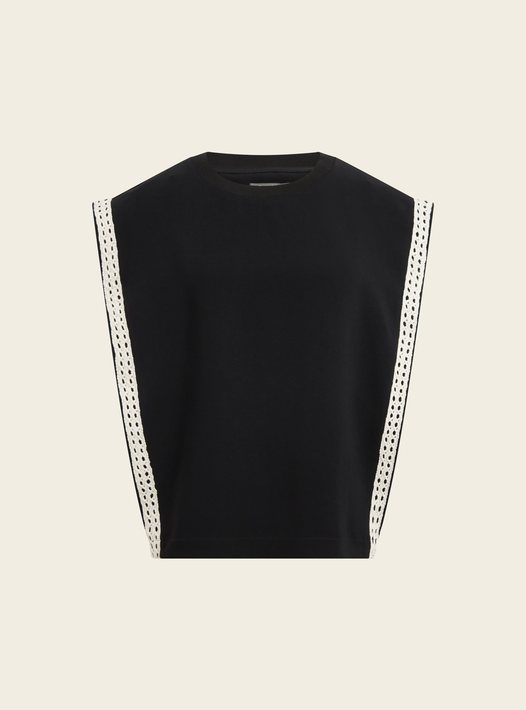 Débardeur structuré à détails guipure Cotélac